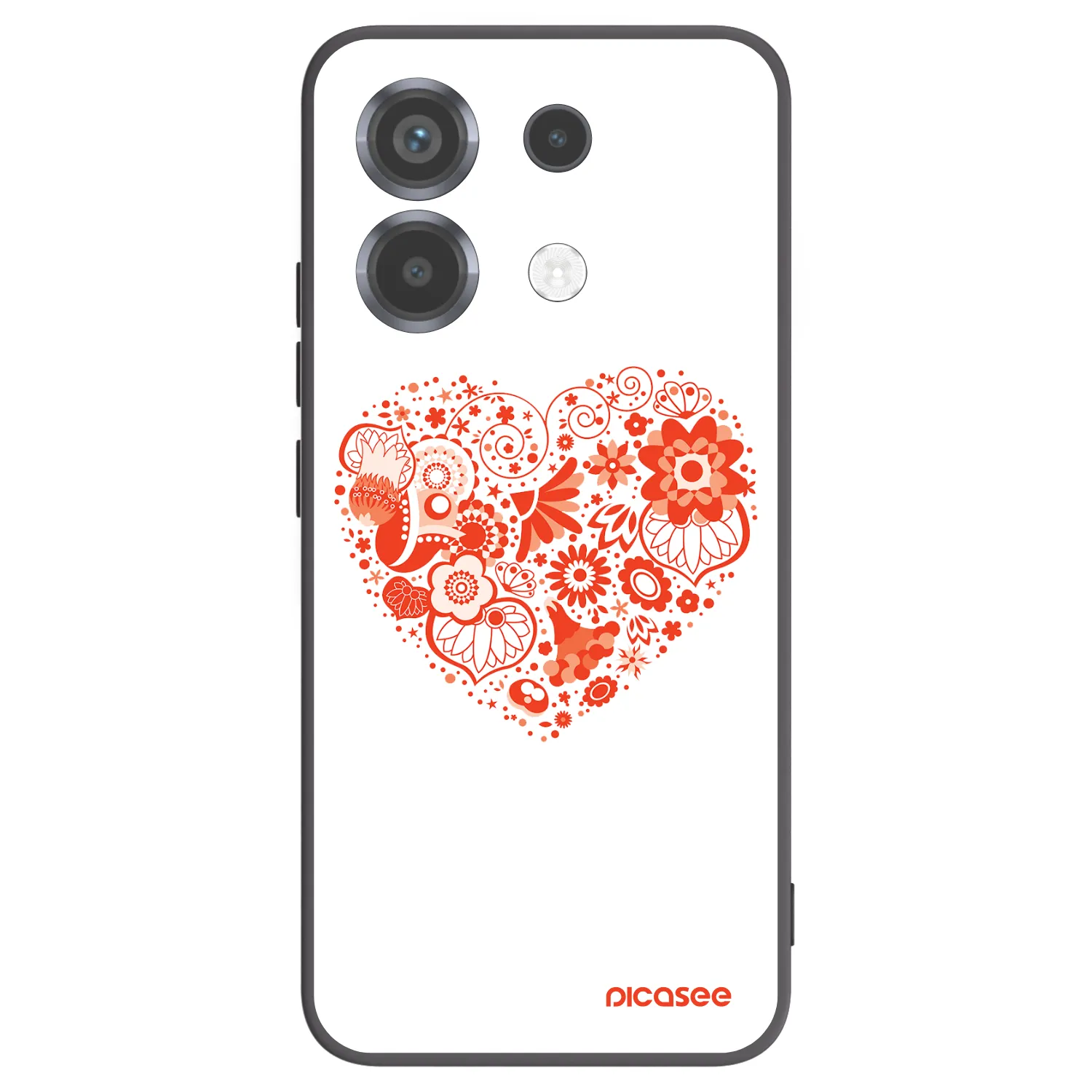 Picasee fekete szilikon tok az alábbi mobiltelefonokra Xiaomi Poco X6 - Big heart