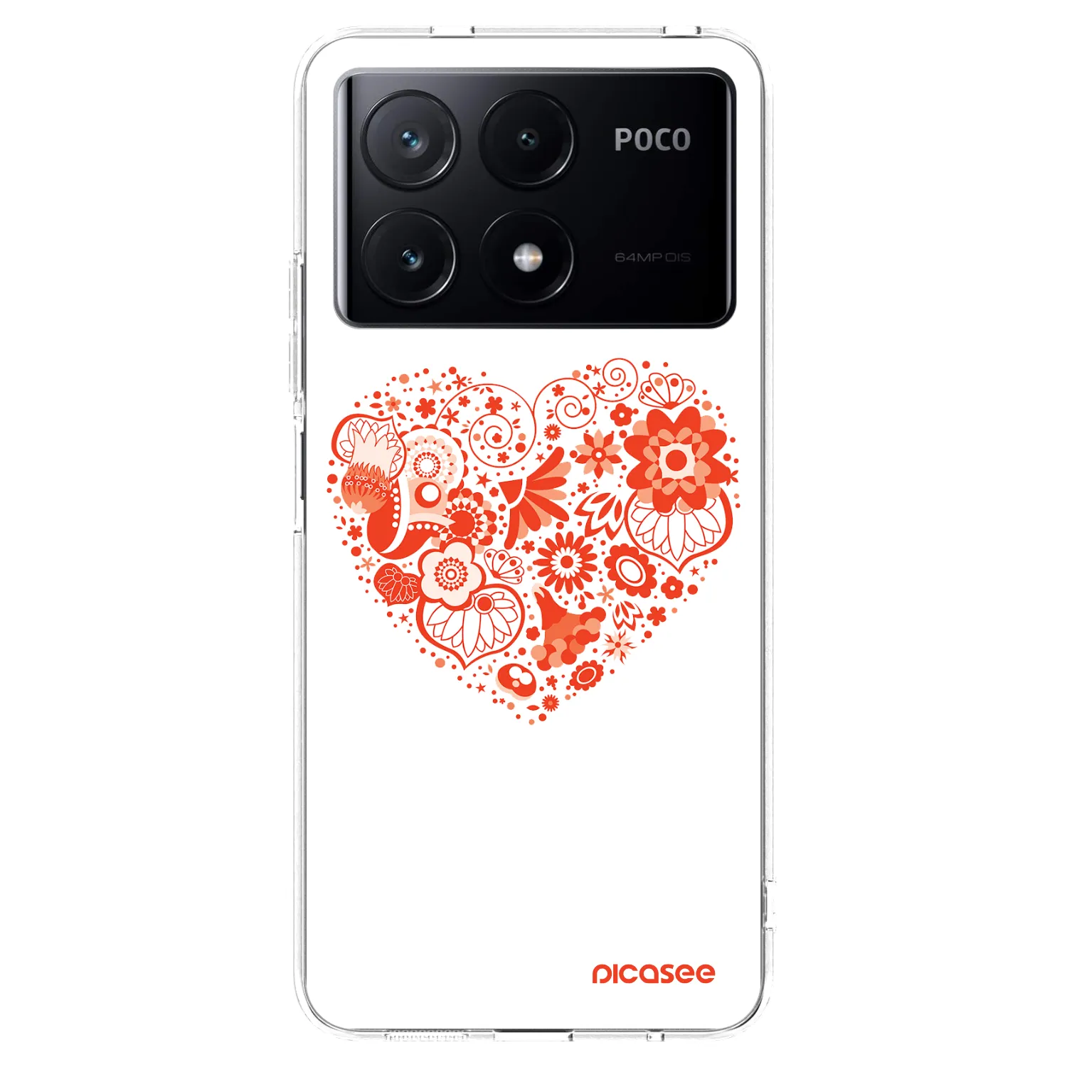Picasee átlátszó szilikon tok az alábbi mobiltelefonokra Xiaomi Poco X6 Pro - Big heart
