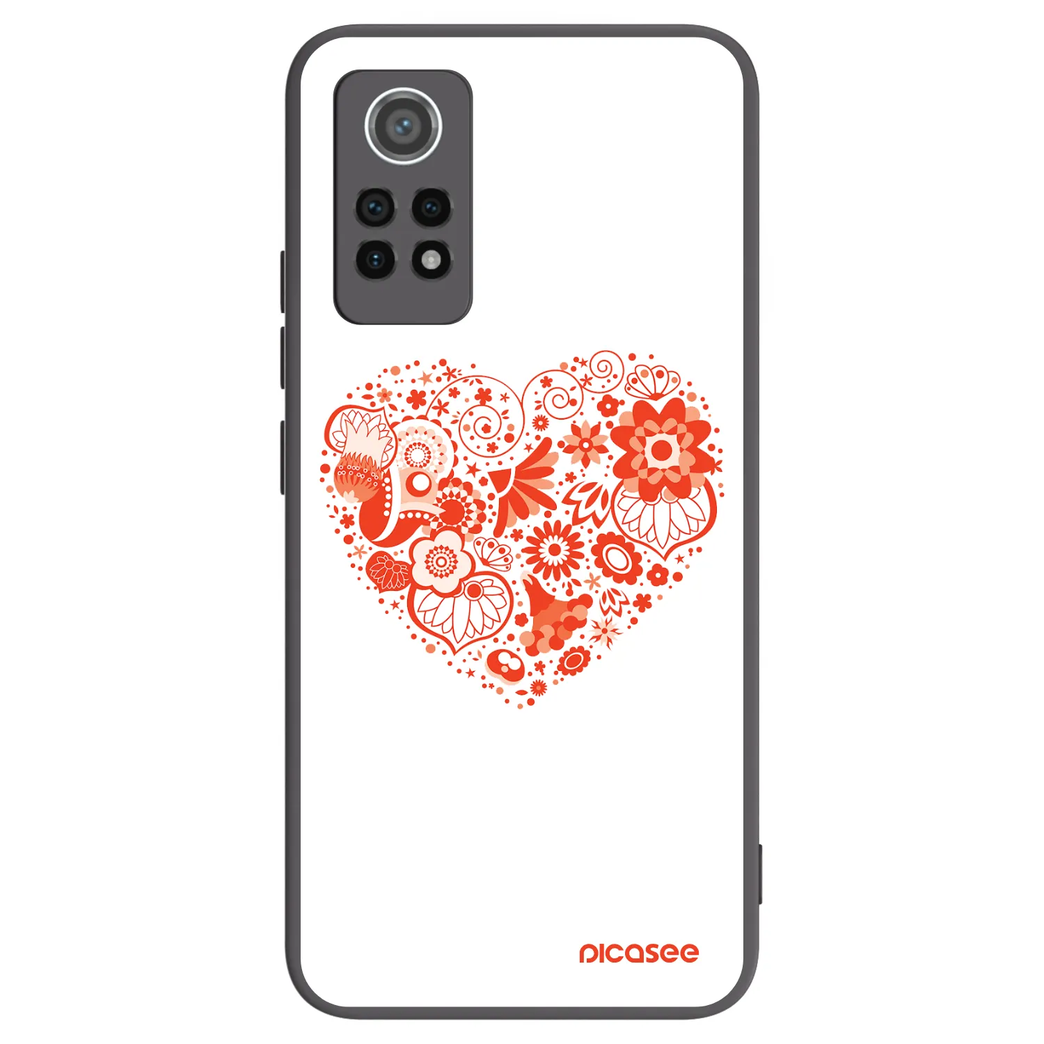 Picasee fekete szilikon tok az alábbi mobiltelefonokra Xiaomi Redmi Note 12 Pro 4G - Big heart