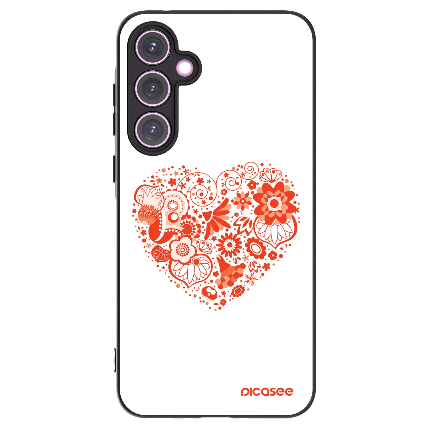 Picasee fekete szilikon tok az alábbi mobiltelefonokra Samsung Galaxy A35 5G A356B - Big heart