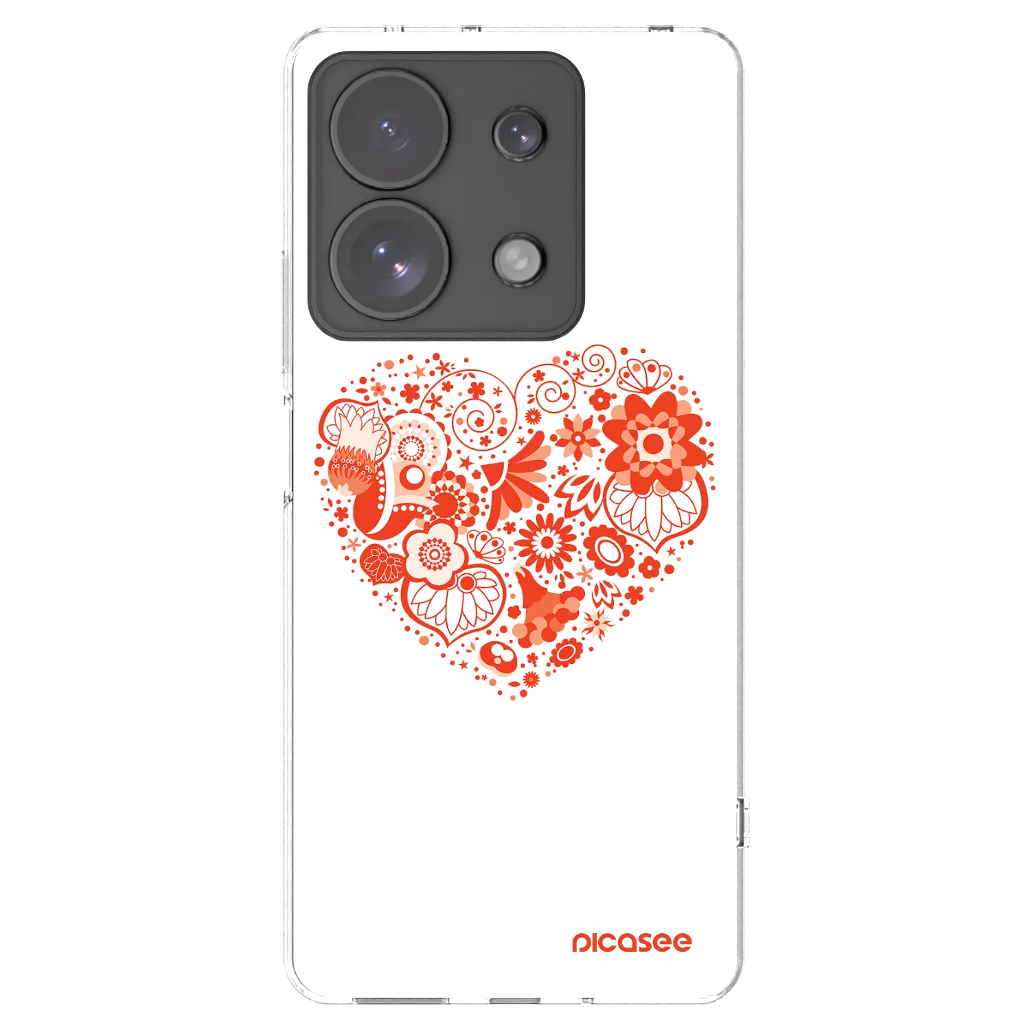 Picasee átlátszó szilikon tok az alábbi mobiltelefonokra Xiaomi Redmi Note 13 Pro 4G - Big heart