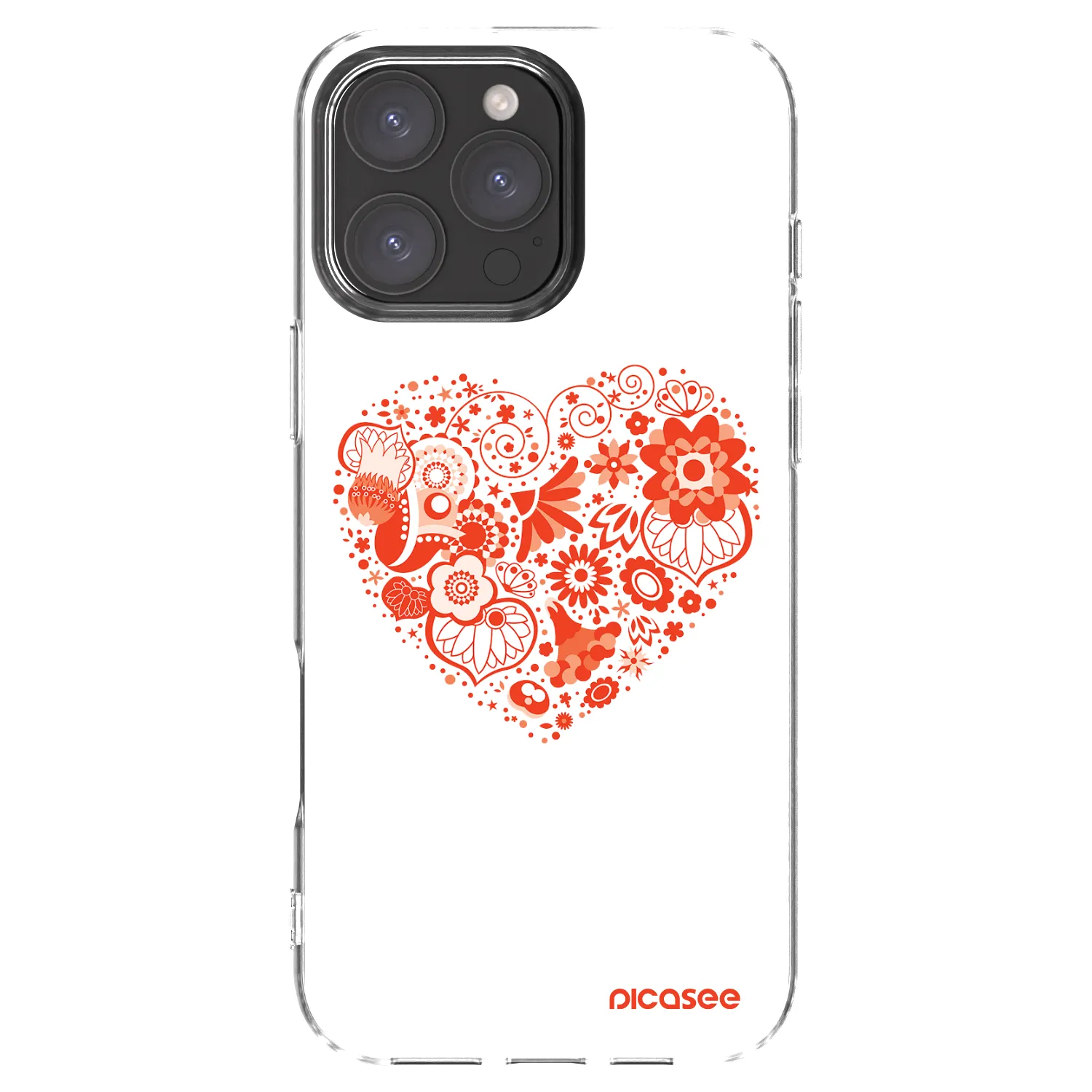 Picasee átlátszó szilikon tok az alábbi mobiltelefonokra Apple iPhone 16 Pro Max - Big heart