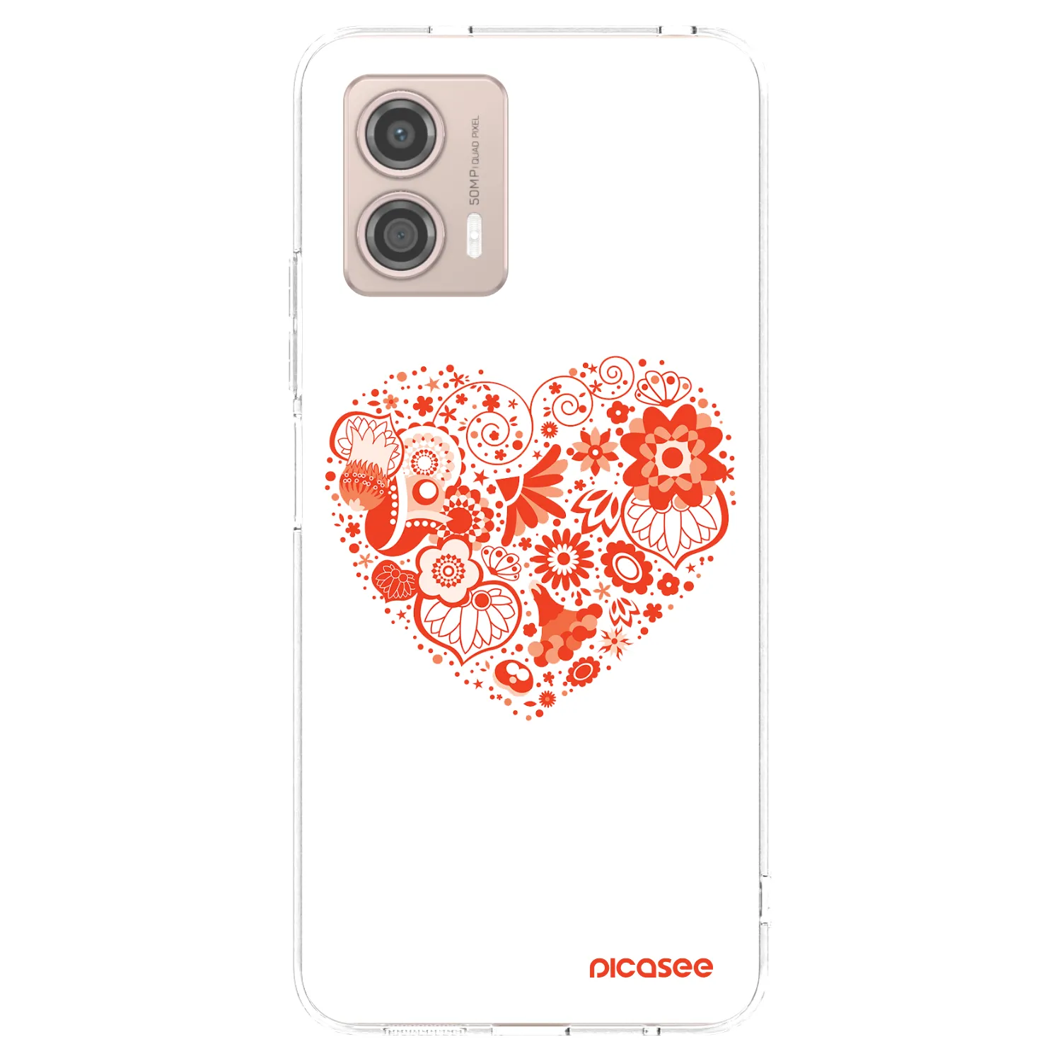 Picasee átlátszó szilikon tok az alábbi mobiltelefonokra Motorola Moto G53 5G - Big heart