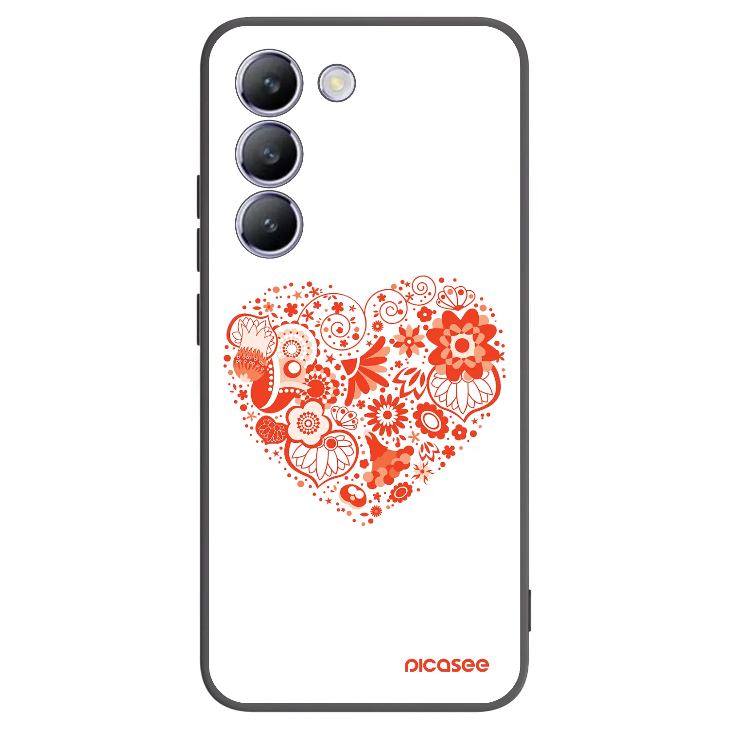 Picasee fekete szilikon tok az alábbi mobiltelefonokra Vivo V40 SE 5G - Big heart