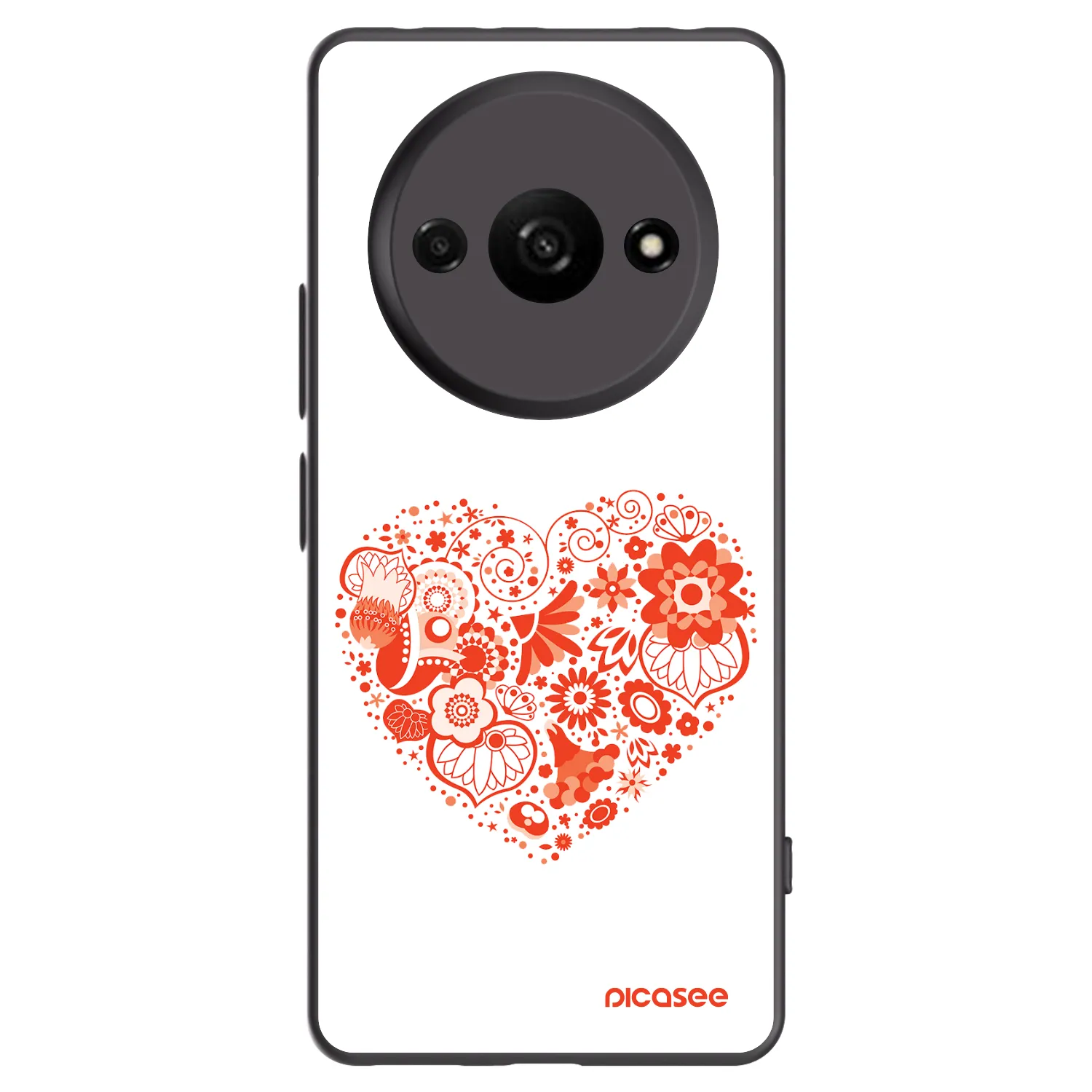Picasee fekete szilikon tok az alábbi mobiltelefonokra Xiaomi Redmi A3 - Big heart