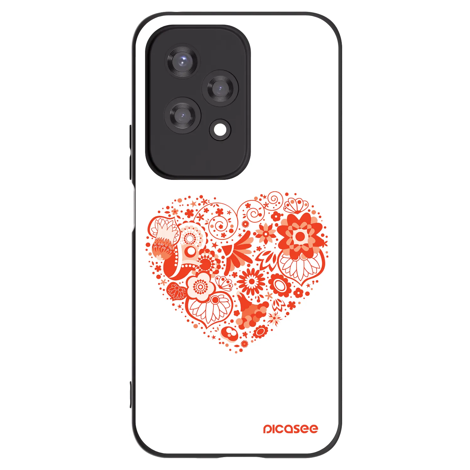 Picasee fekete szilikon tok az alábbi mobiltelefonokra Honor 200 Lite - Big heart
