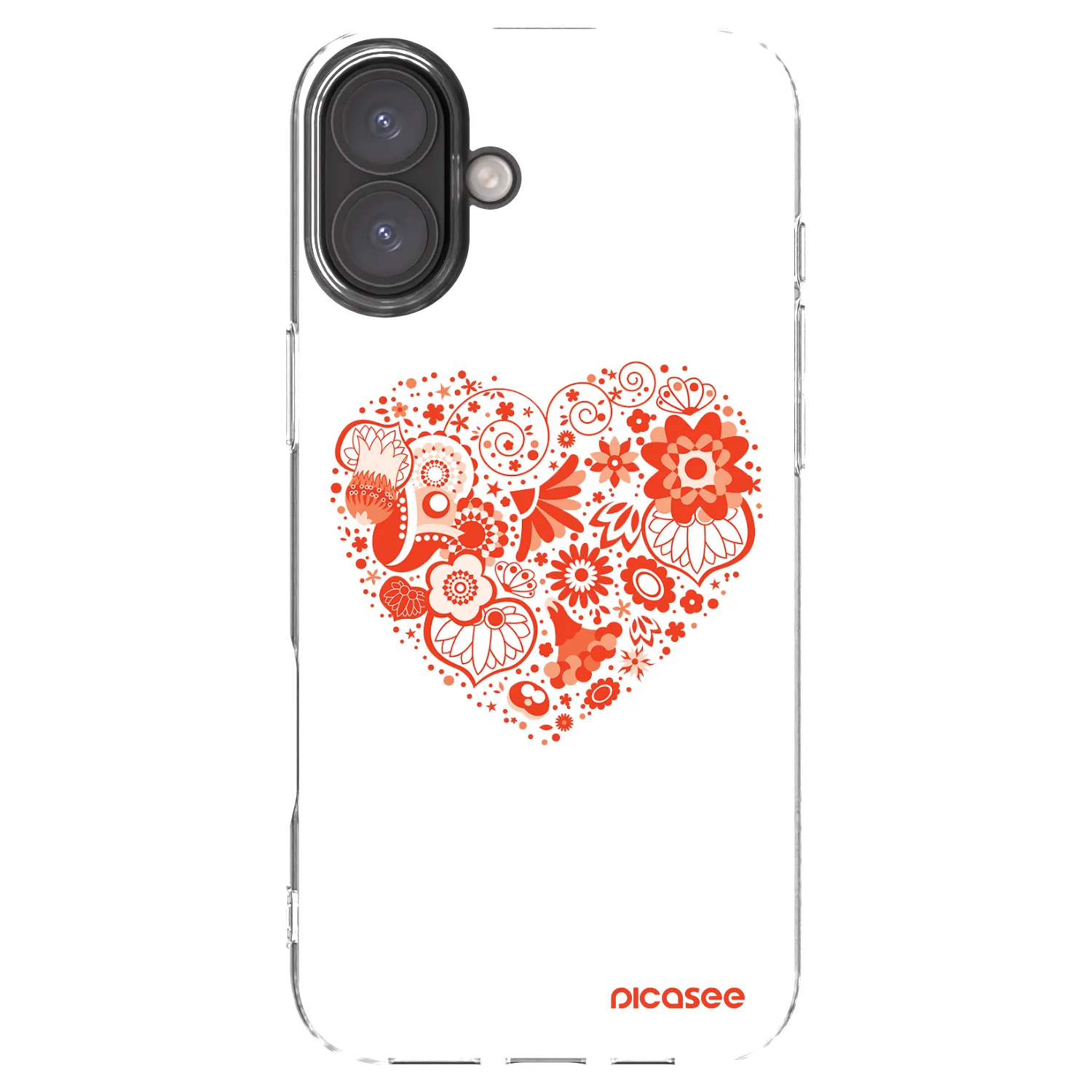Picasee átlátszó szilikon tok az alábbi mobiltelefonokra Apple iPhone 16 Plus - Big heart