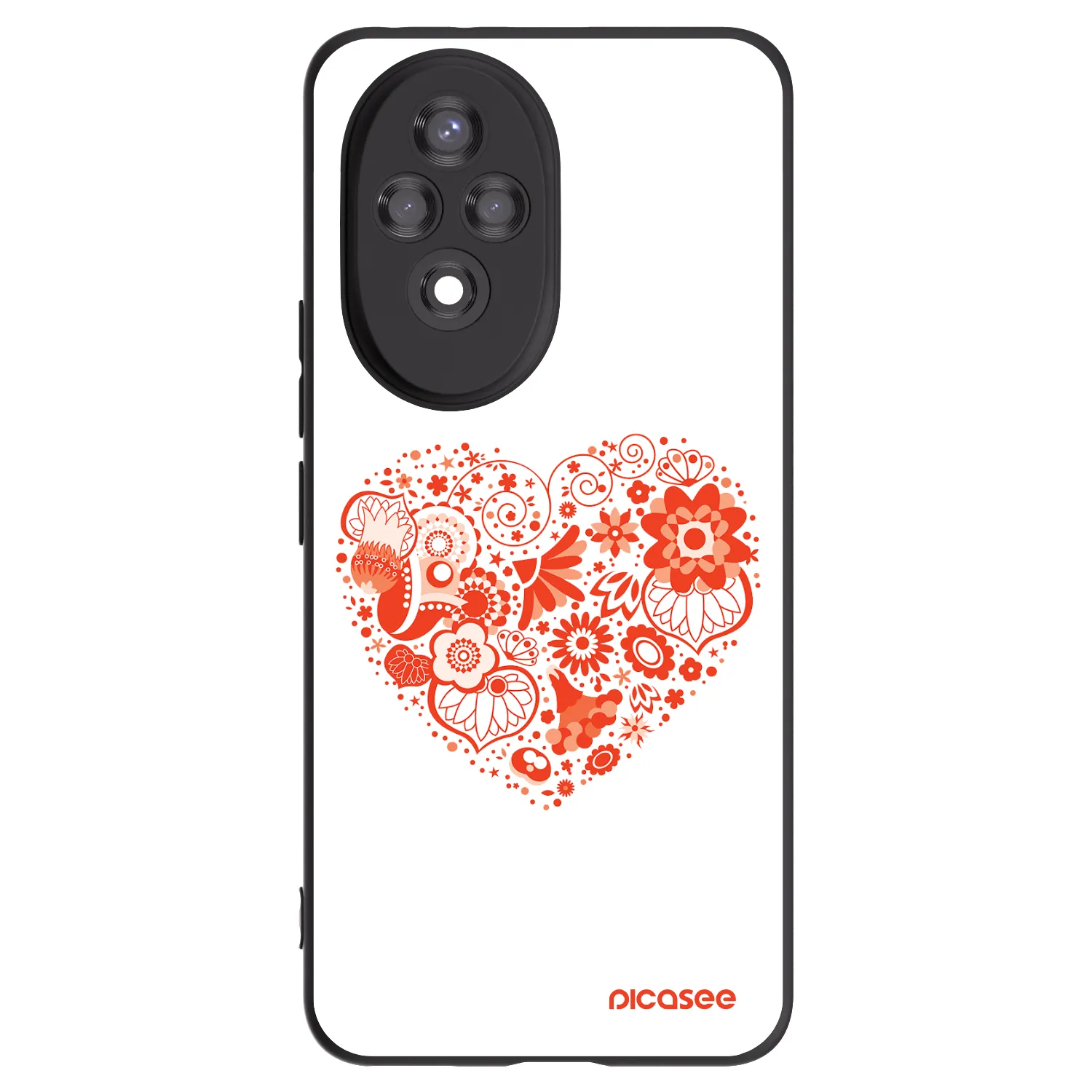 Picasee fekete szilikon tok az alábbi mobiltelefonokra Honor 200 Pro 5G - Big heart
