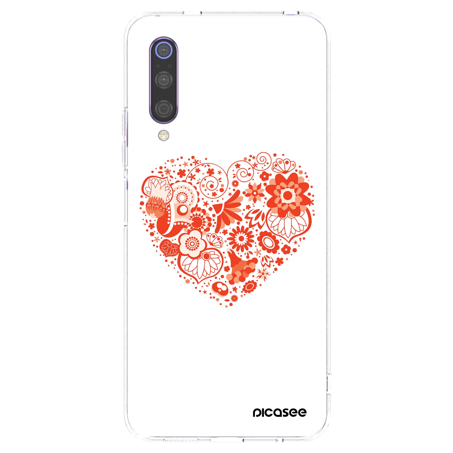 Picasee átlátszó szilikon tok az alábbi mobiltelefonokra Xiaomi Mi 9 - Big heart