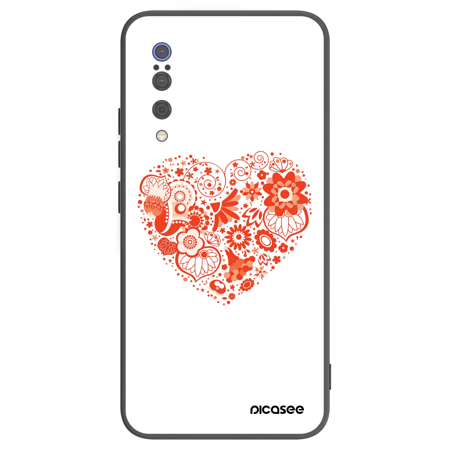 Picasee fekete szilikon tok az alábbi mobiltelefonokra Xiaomi Mi 9 - Big heart