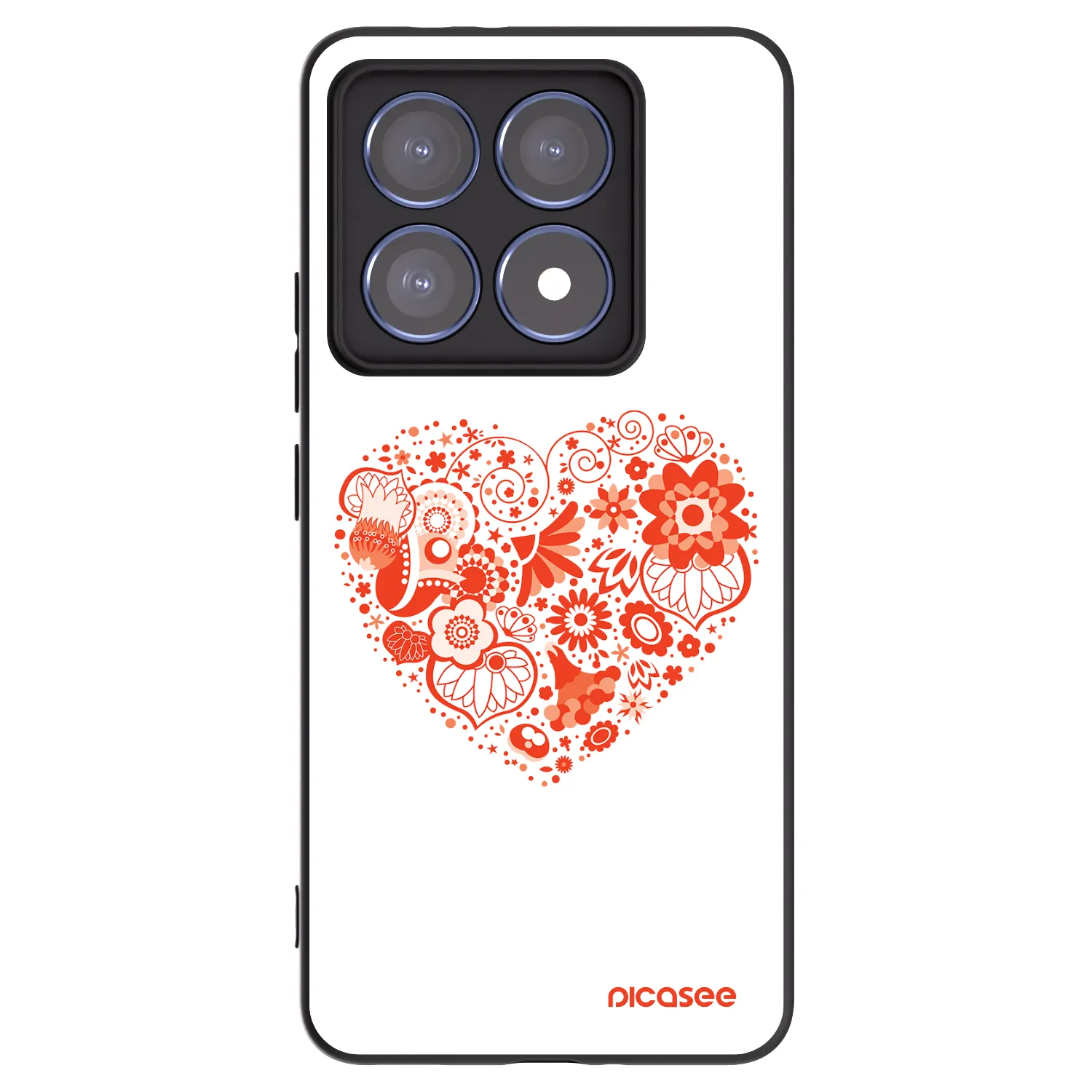Picasee fekete szilikon tok az alábbi mobiltelefonokra Xiaomi 14T Pro - Big heart