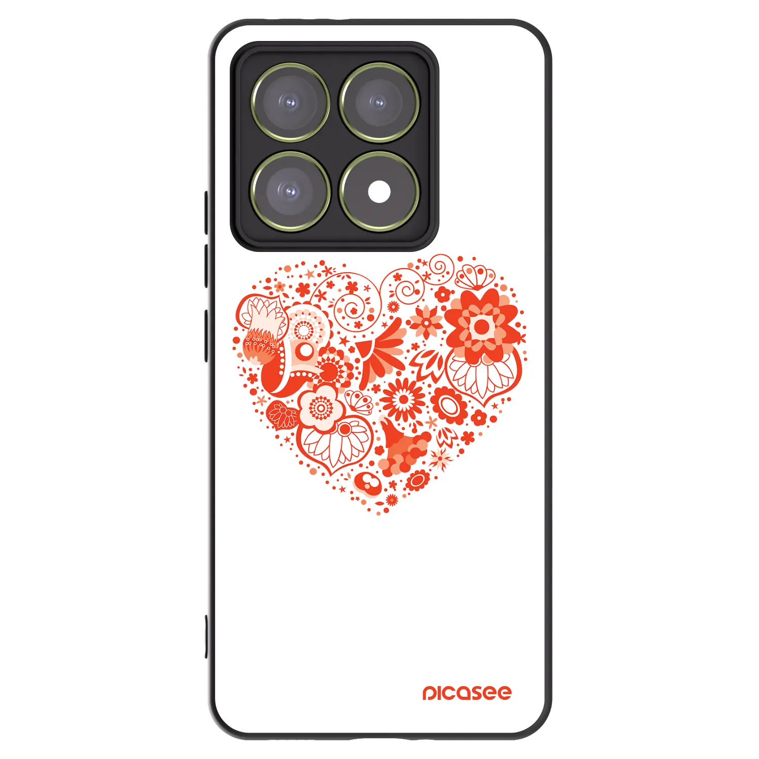 Picasee fekete szilikon tok az alábbi mobiltelefonokra Xiaomi 14T - Big heart