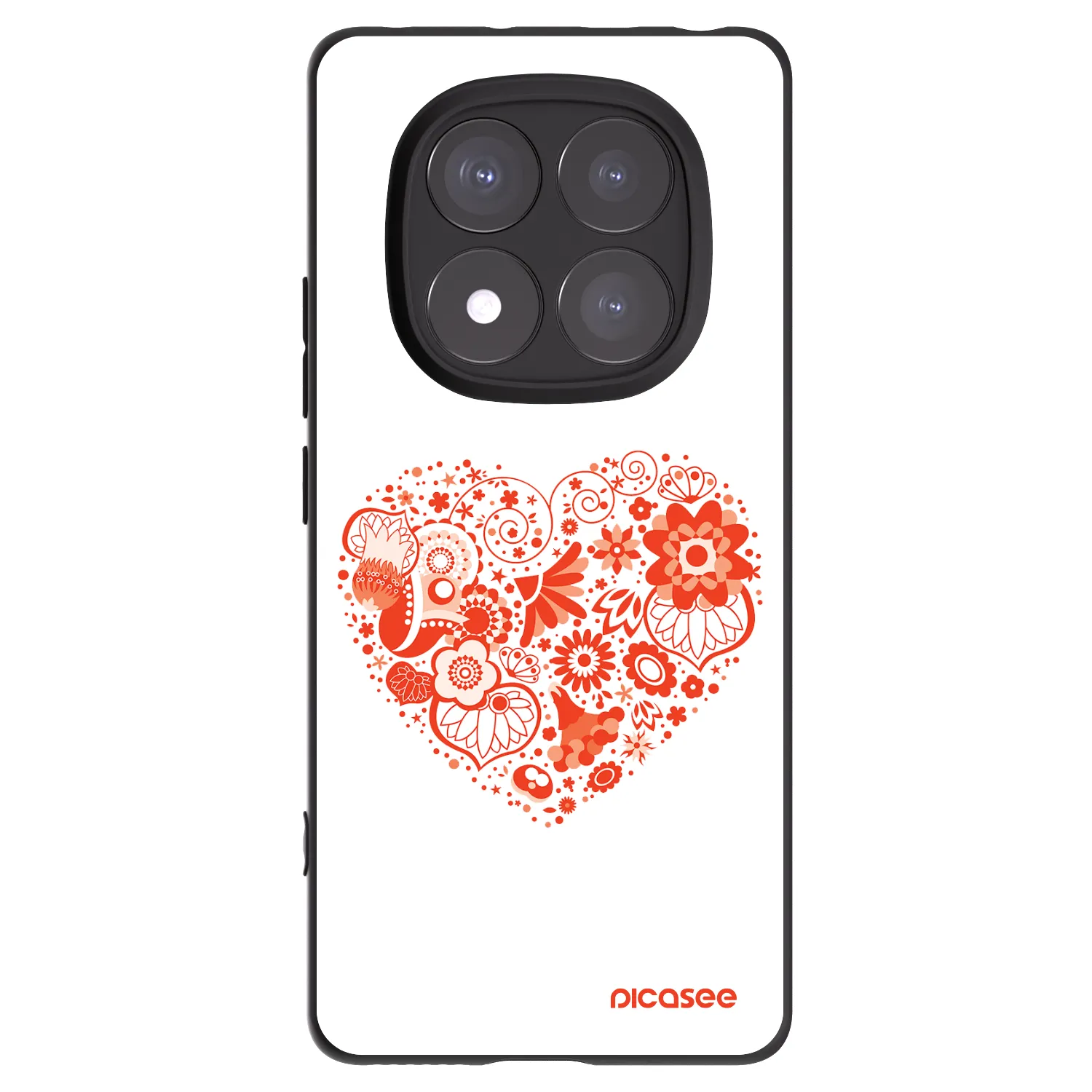 Picasee fekete szilikon tok az alábbi mobiltelefonokra Xiaomi Redmi Note 14 Pro+ 5G - Big heart