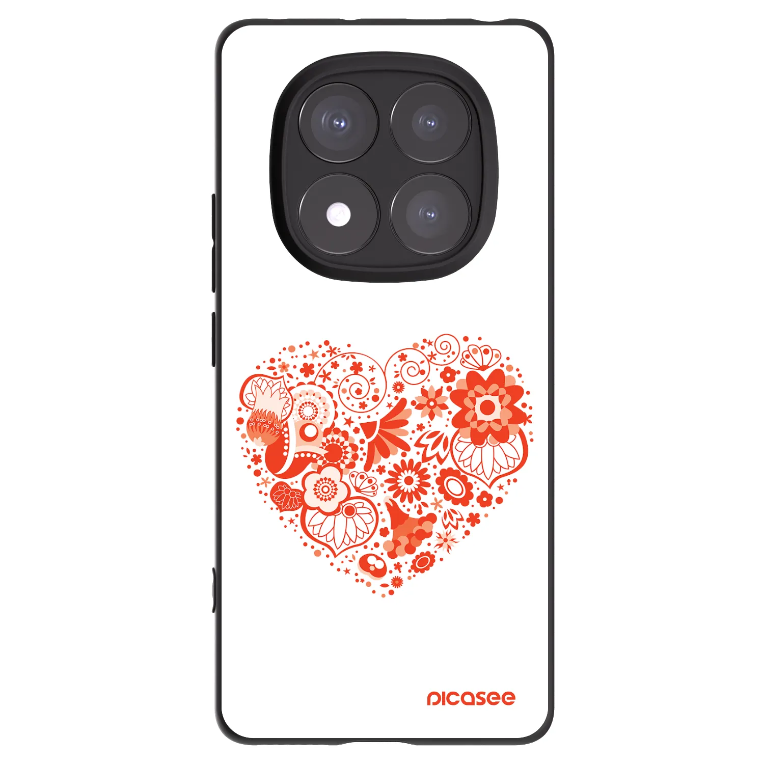 Picasee fekete szilikon tok az alábbi mobiltelefonokra Xiaomi Redmi Note 14 Pro 5G - Big heart