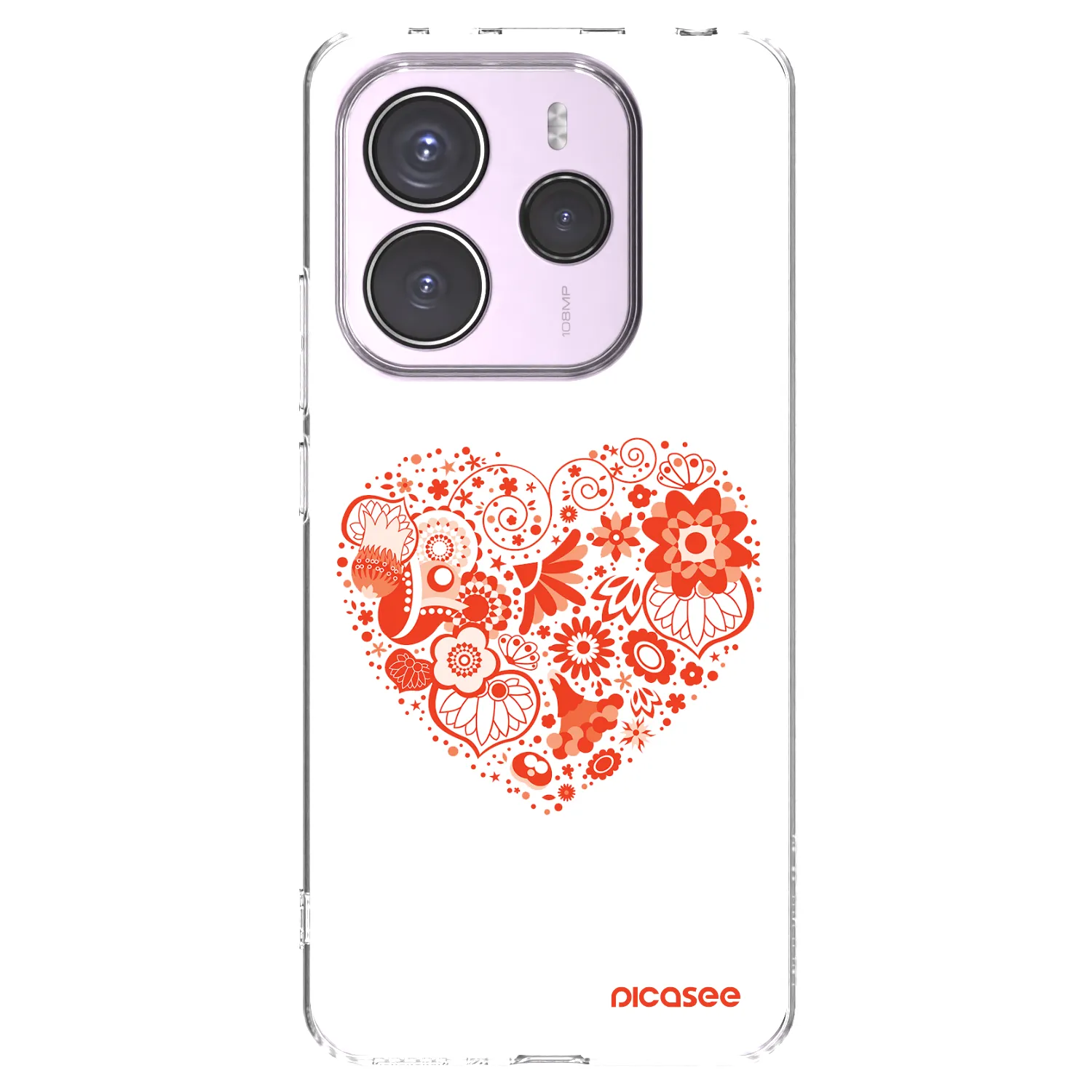 Picasee átlátszó szilikon tok az alábbi mobiltelefonokra Xiaomi Redmi Note 14 5G - Big heart