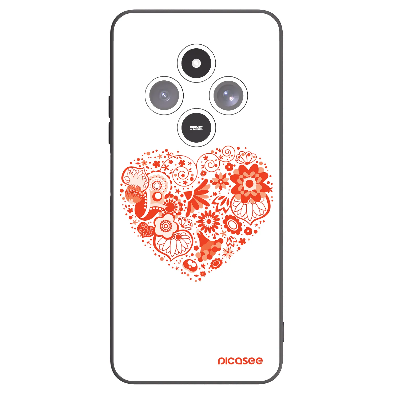 Picasee fekete szilikon tok az alábbi mobiltelefonokra Xiaomi Redmi 14C - Big heart
