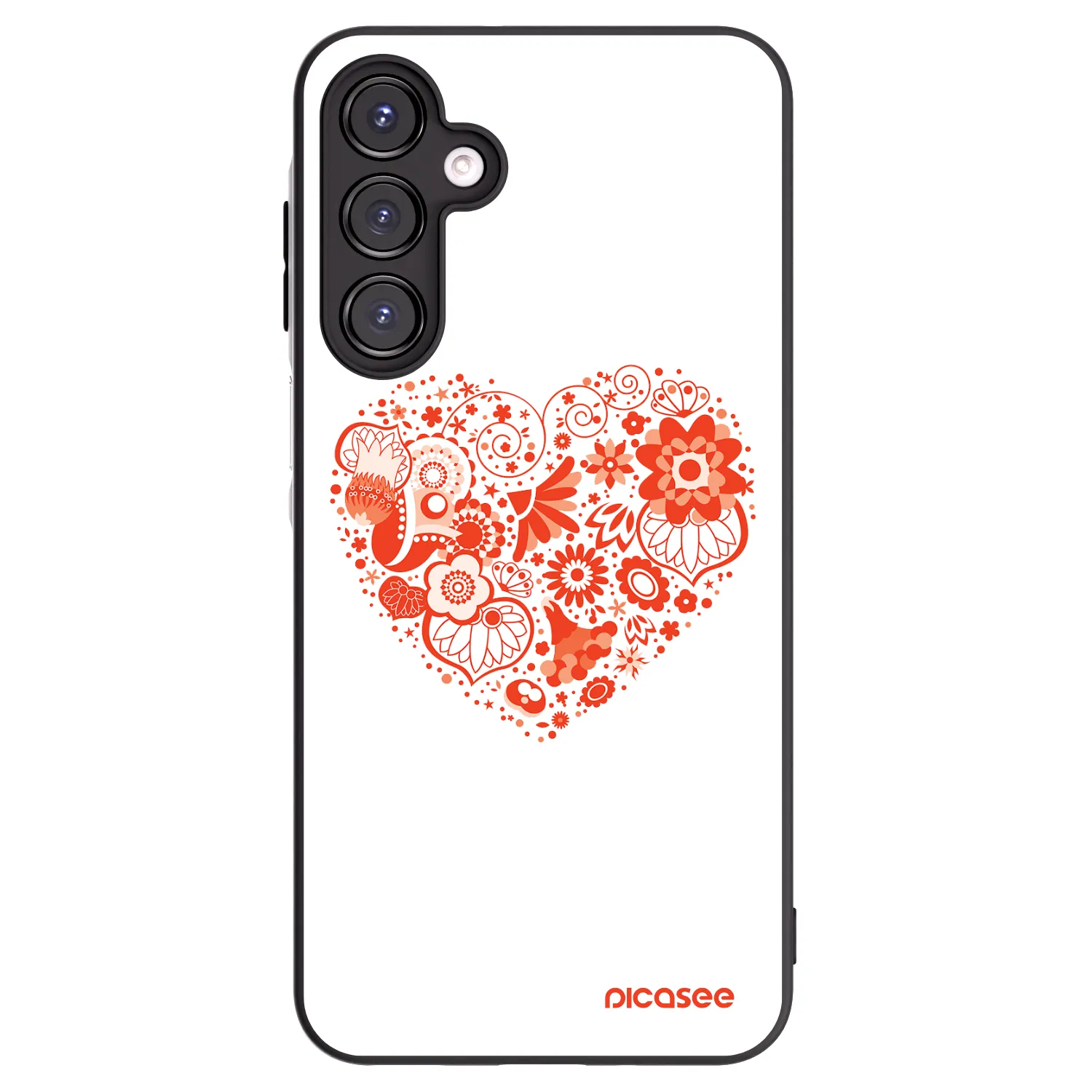 Picasee fekete szilikon tok az alábbi mobiltelefonokra Samsung Galaxy A16 5G - Big heart