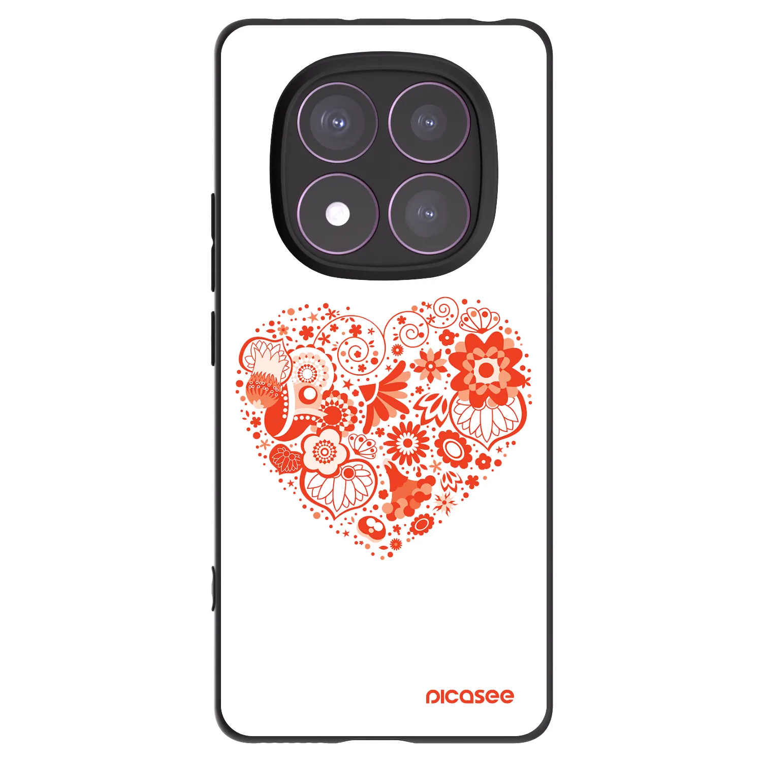 Picasee fekete szilikon tok az alábbi mobiltelefonokra Xiaomi Redmi Note 14 Pro 4G - Big heart
