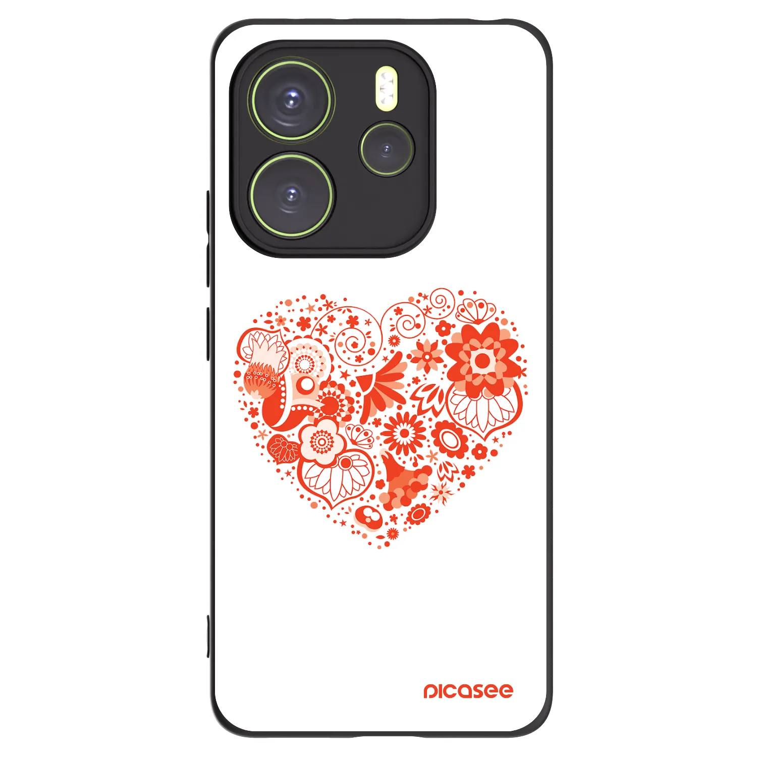 Picasee fekete szilikon tok az alábbi mobiltelefonokra Xiaomi Redmi Note 14 4G - Big heart