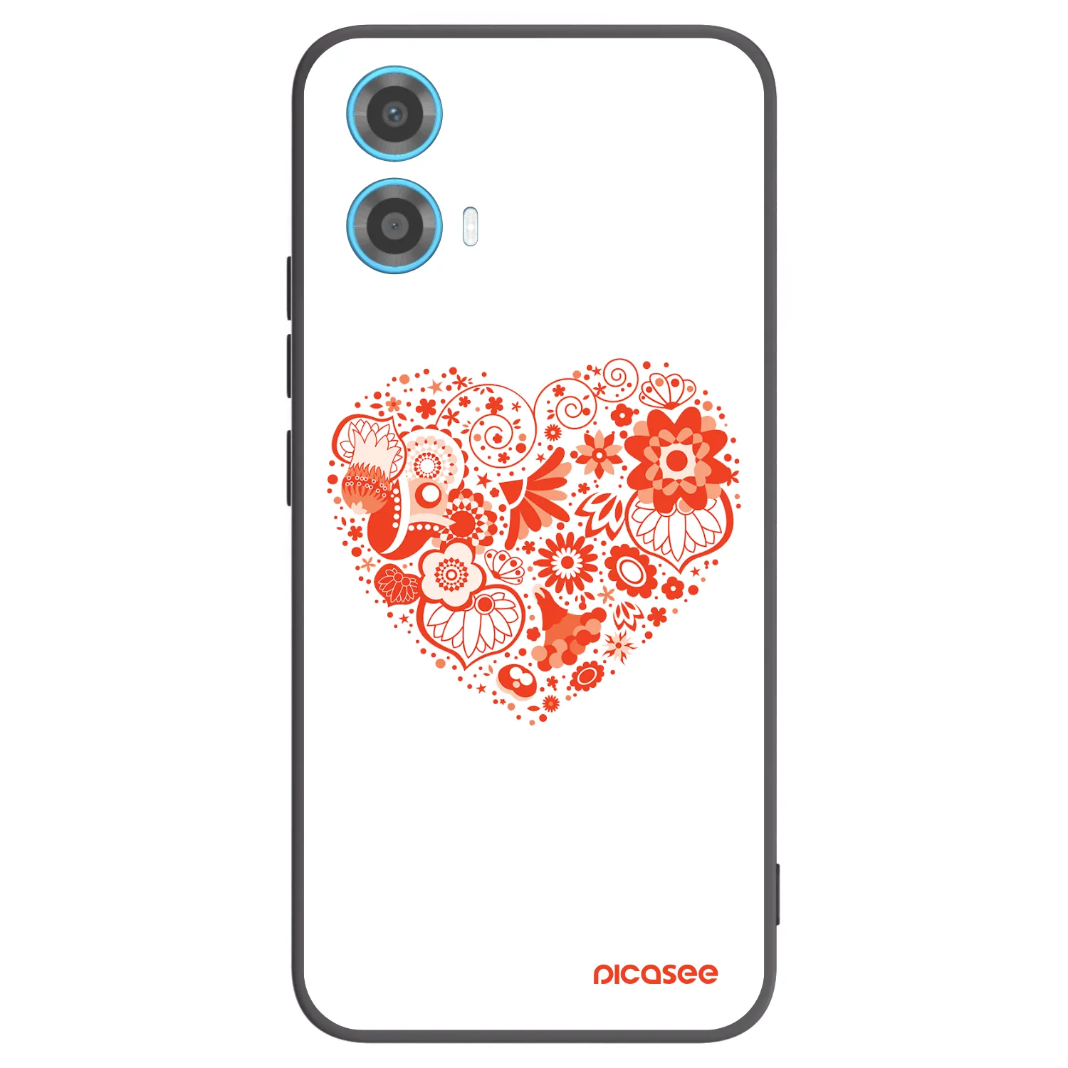 Picasee fekete szilikon tok az alábbi mobiltelefonokra Motorola Moto G34 5G - Big heart
