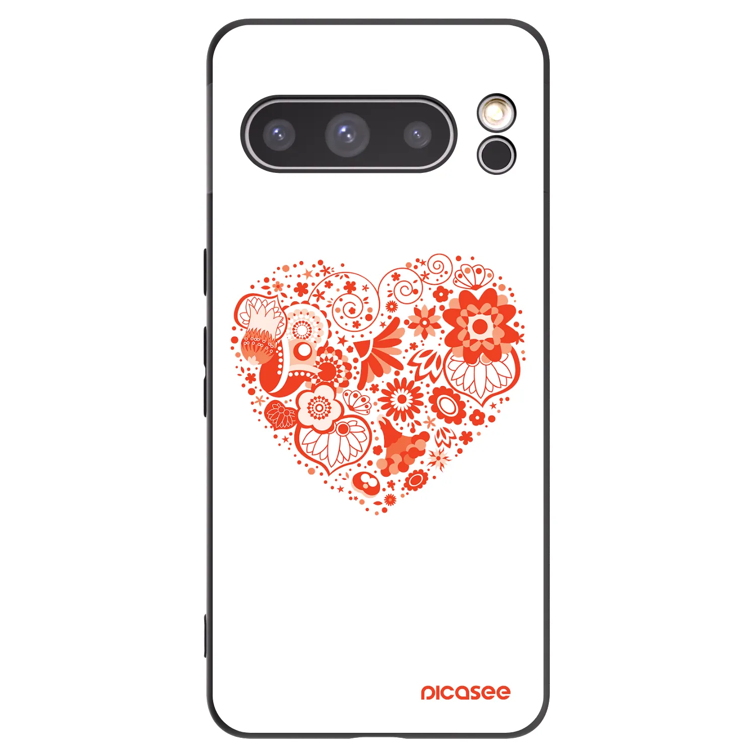 Picasee fekete szilikon tok az alábbi mobiltelefonokra Google Pixel 8 Pro - Big heart