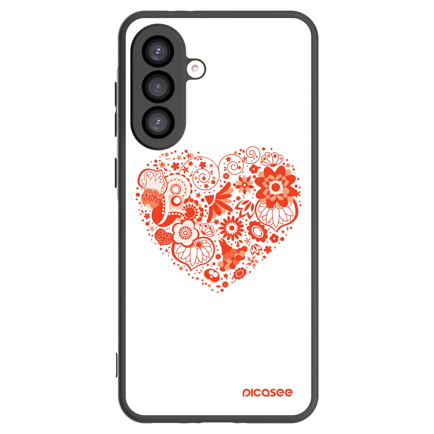 Picasee fekete szilikon tok az alábbi mobiltelefonokra Samsung Galaxy A26 5G A266B - Big heart
