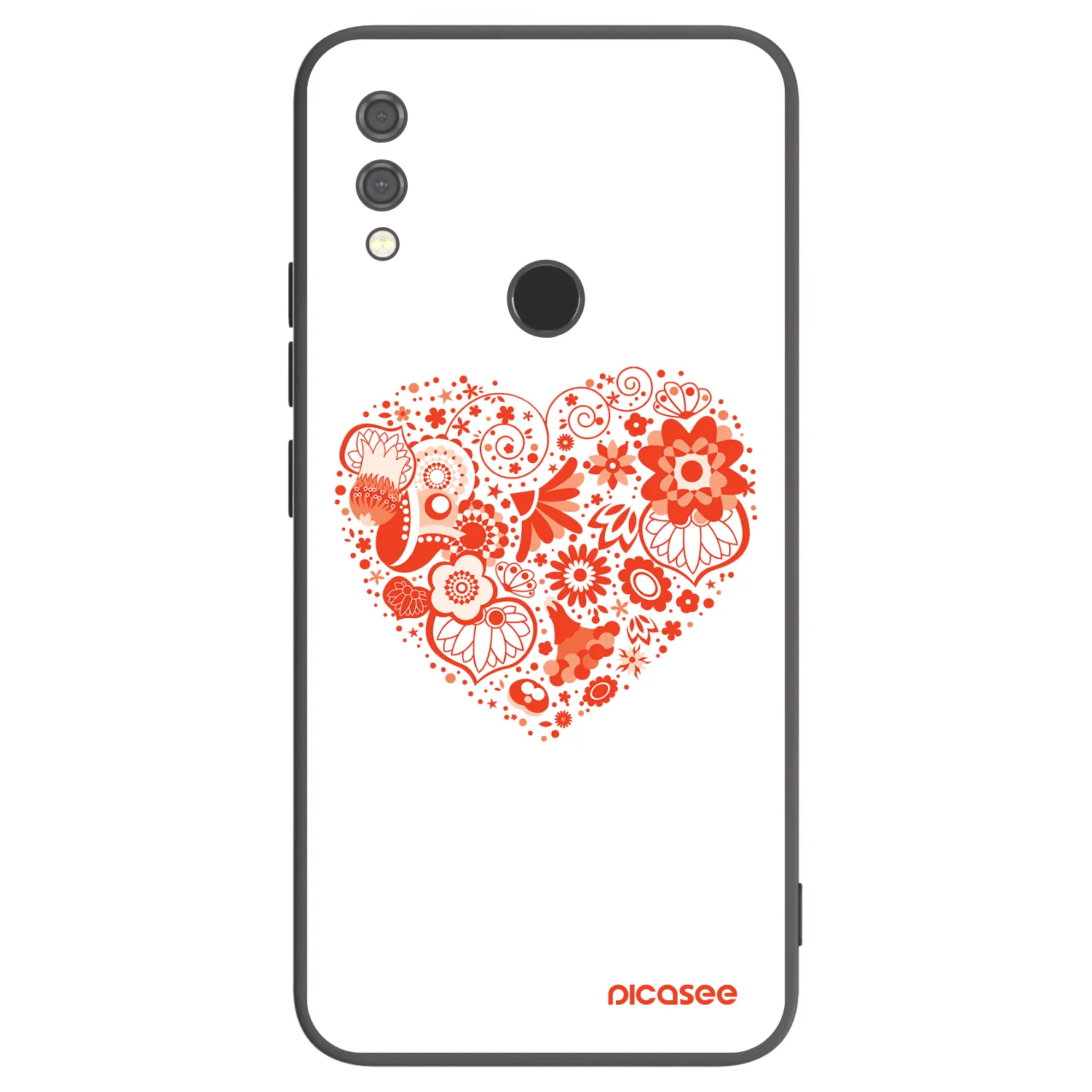 Picasee fekete szilikon tok az alábbi mobiltelefonokra Xiaomi Redmi Note 7 - Big heart