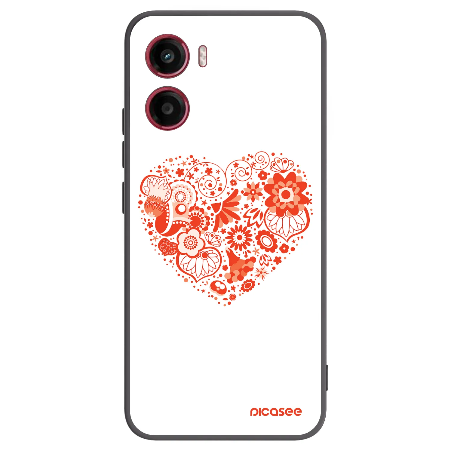 Picasee fekete szilikon tok az alábbi mobiltelefonokra Motorola Moto G05 - Big heart