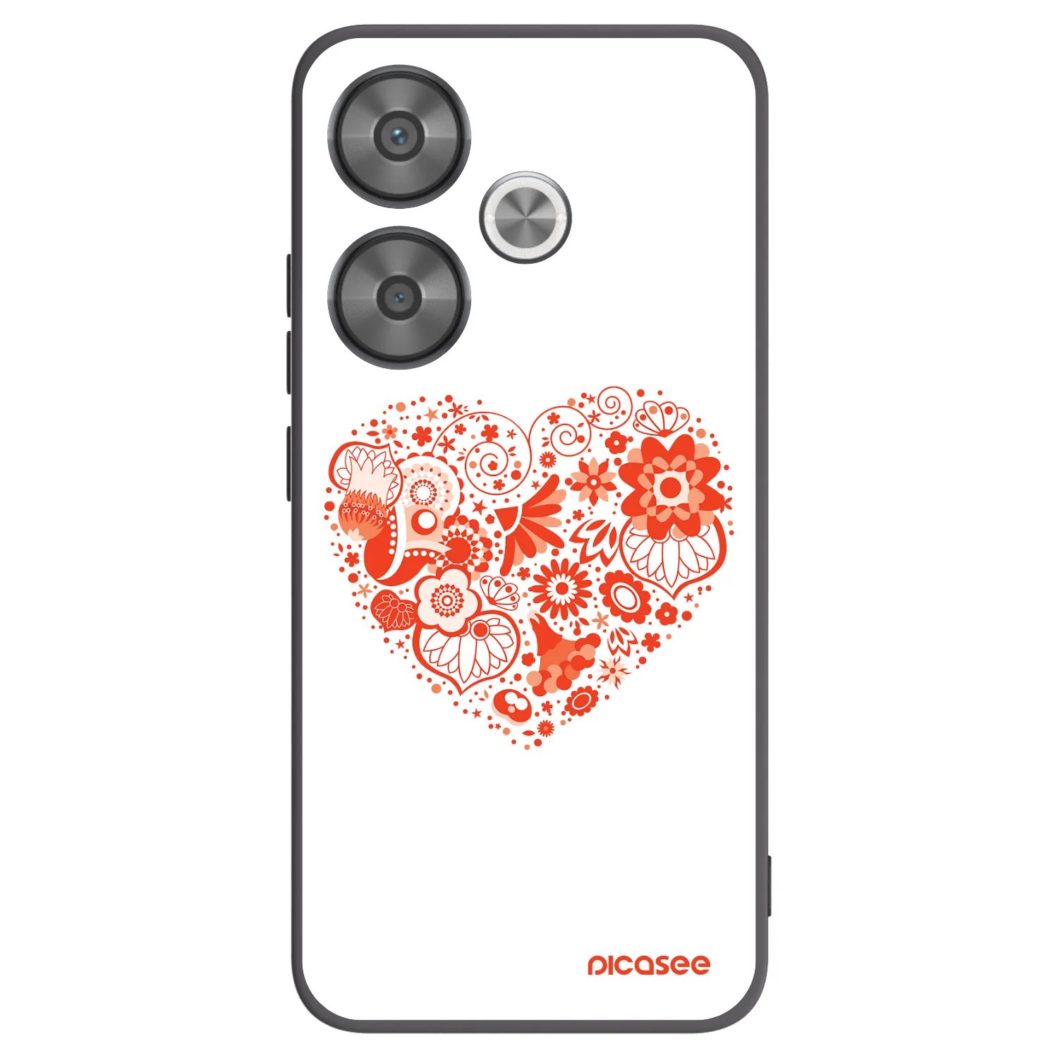 Picasee fekete szilikon tok az alábbi mobiltelefonokra Xiaomi Poco F6 - Big heart