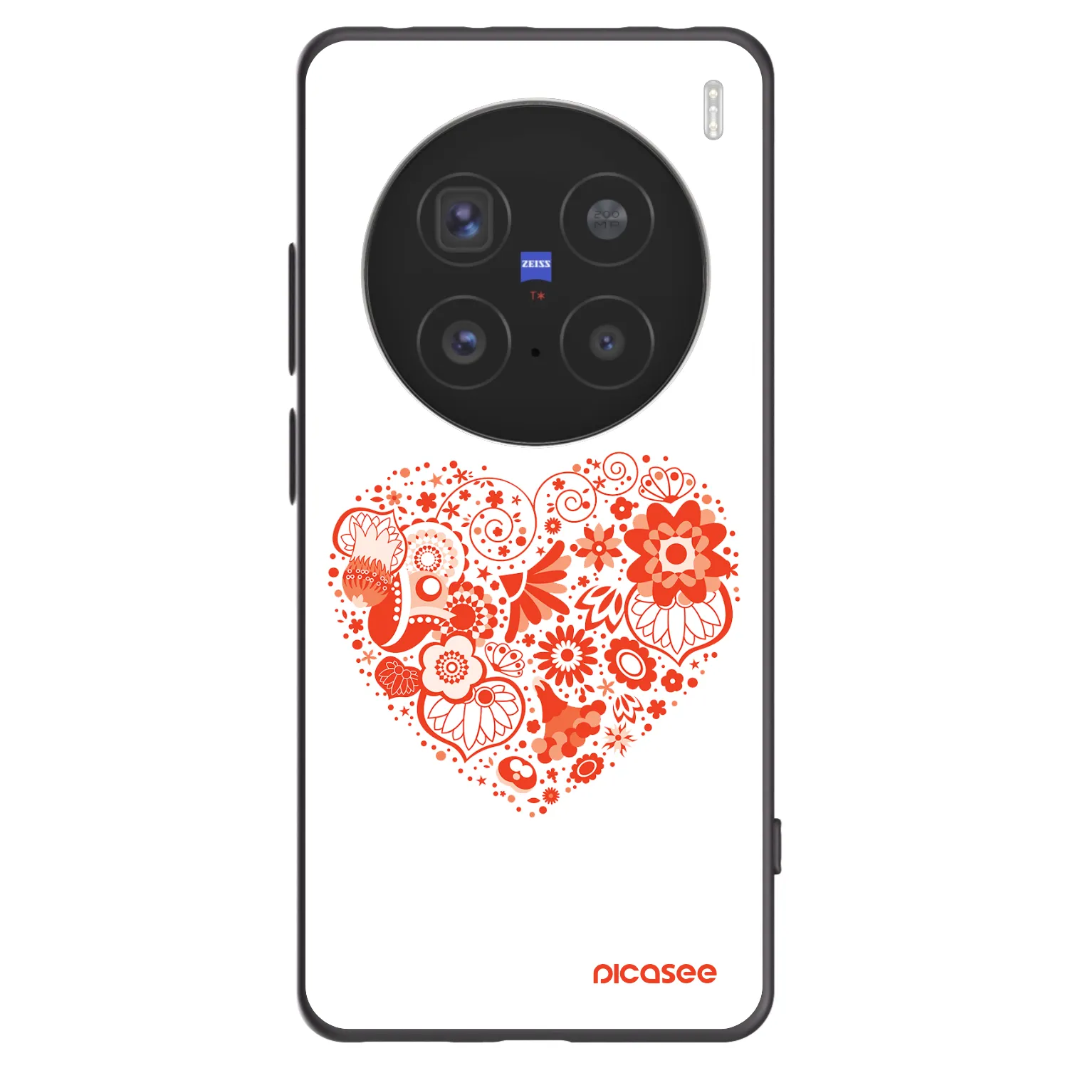 Picasee fekete szilikon tok az alábbi mobiltelefonokra Vivo X200 Pro - Big heart