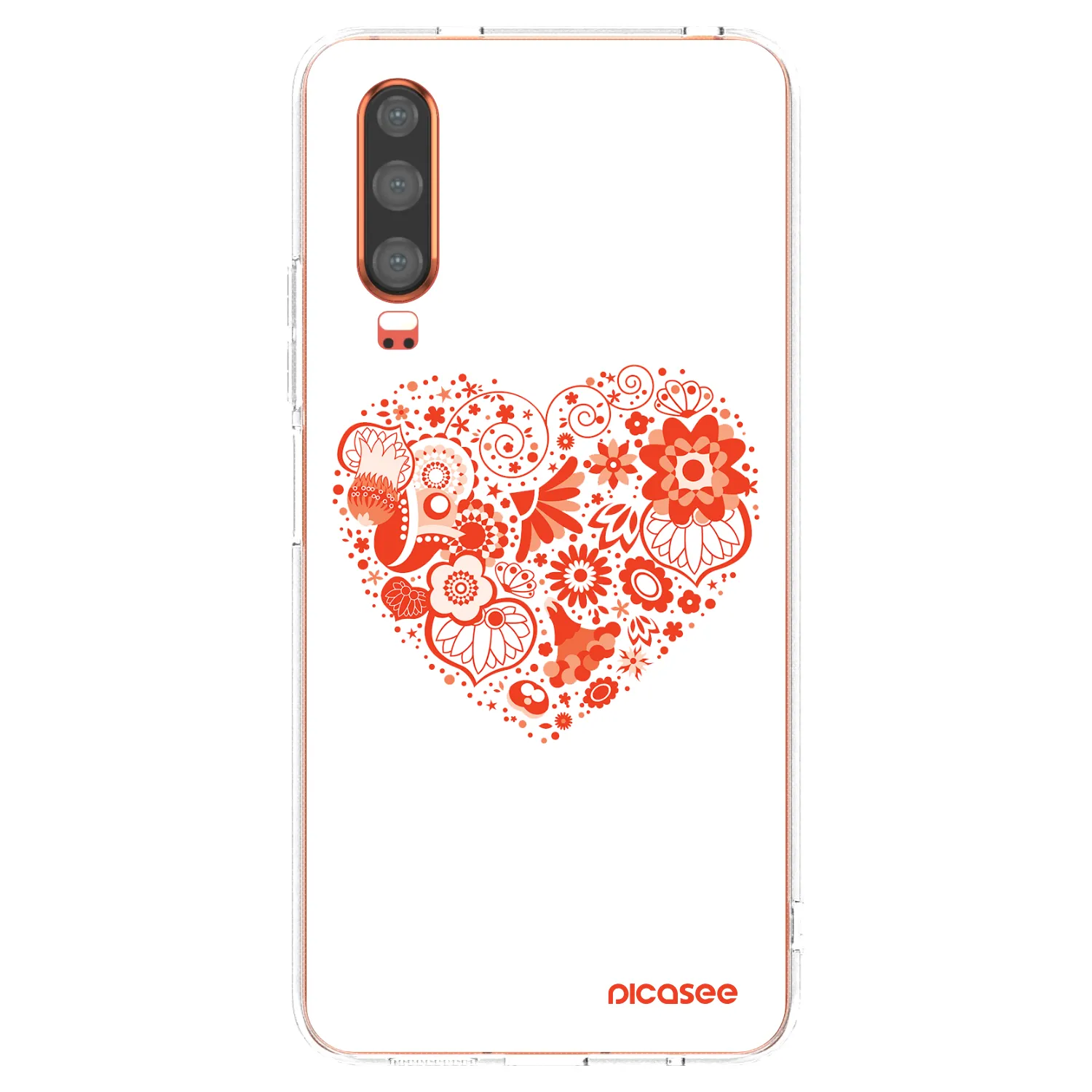 Picasee átlátszó szilikon tok az alábbi mobiltelefonokra Huawei P30 - Big heart