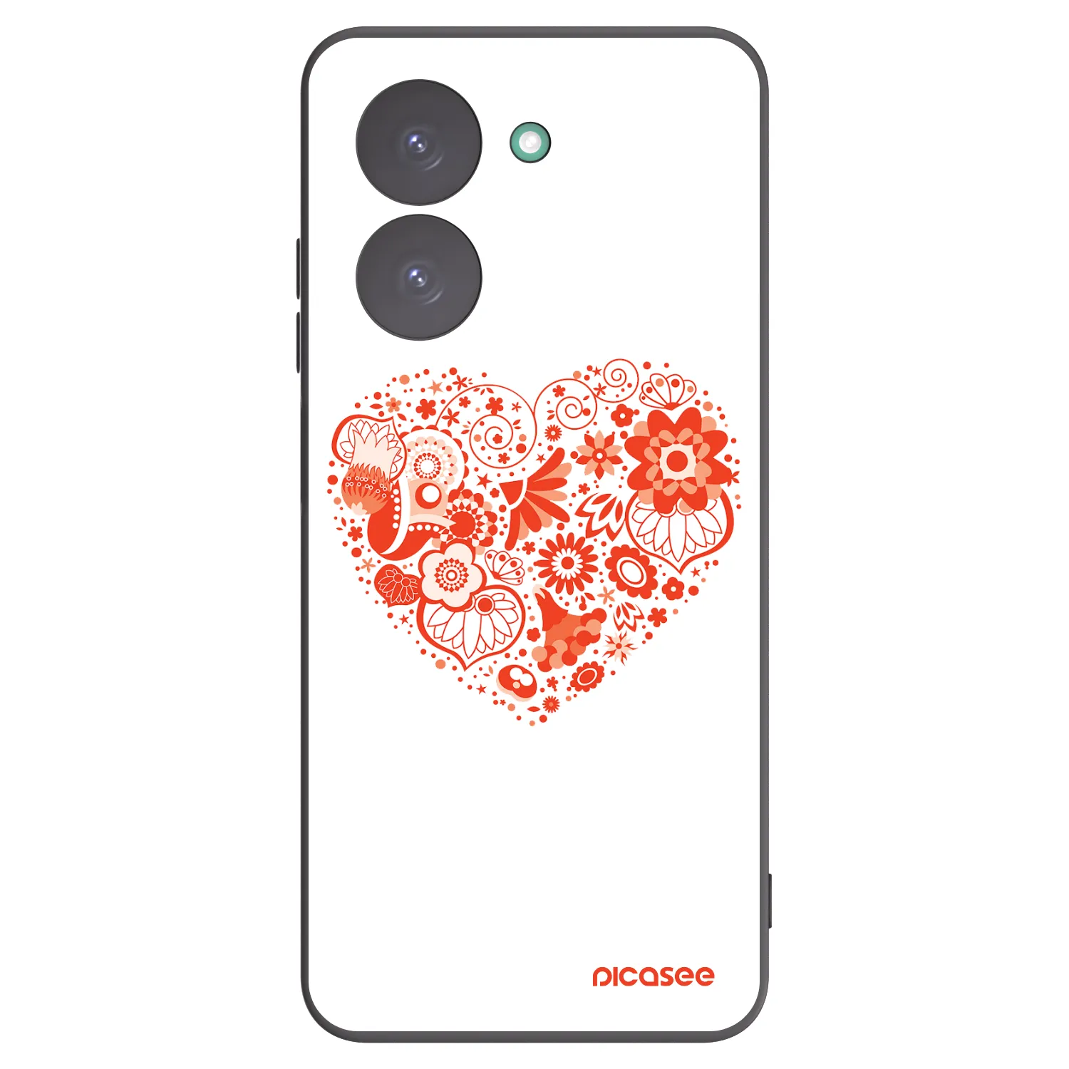 Picasee fekete szilikon tok az alábbi mobiltelefonokra Xiaomi Redmi A5 - Big heart