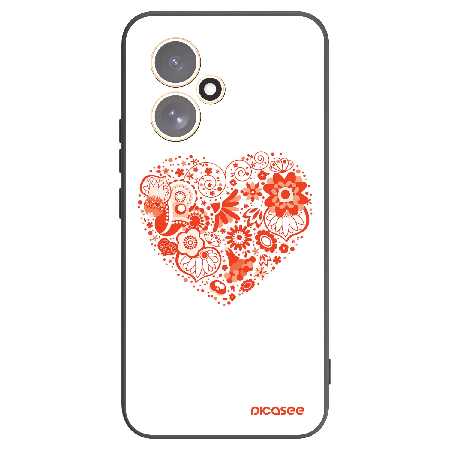 Picasee fekete szilikon tok az alábbi mobiltelefonokra Honor 400 5G - Big heart