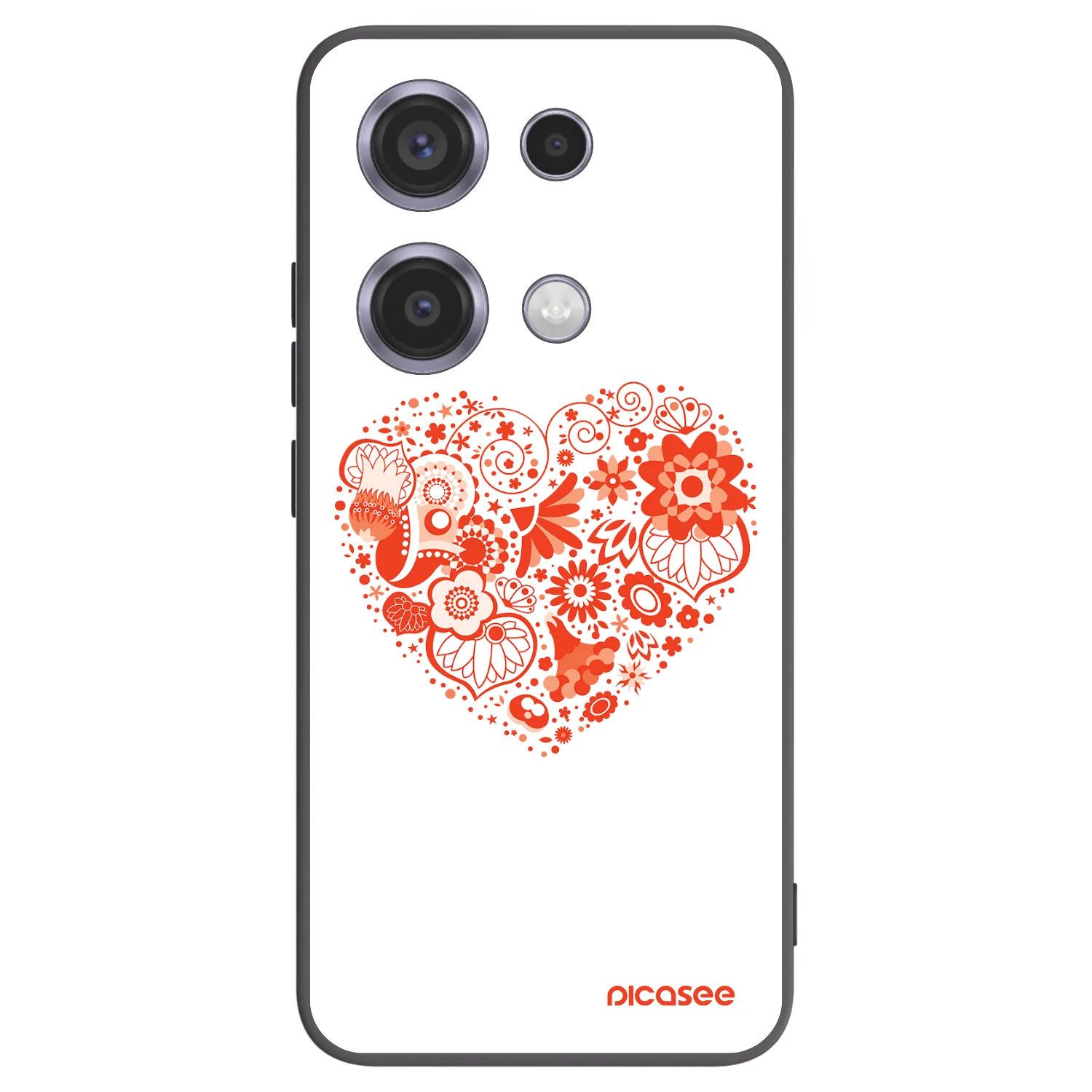 Picasee fekete szilikon tok az alábbi mobiltelefonokra Xiaomi Redmi Note 14S - Big heart