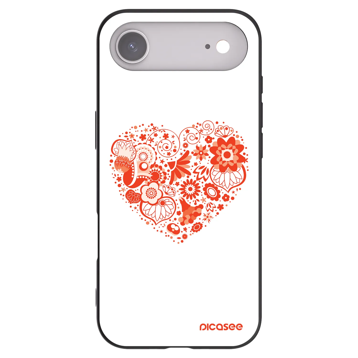 Picasee fekete szilikon tok az alábbi mobiltelefonokra Apple iPhone Air - Big heart
