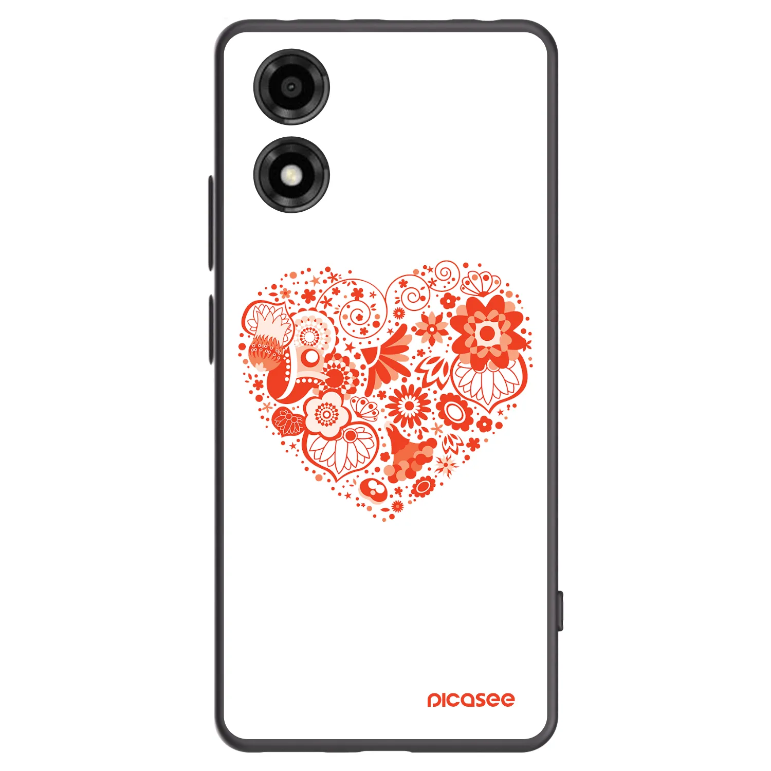 Picasee fekete szilikon tok az alábbi mobiltelefonokra Motorola Moto E14 - Big heart
