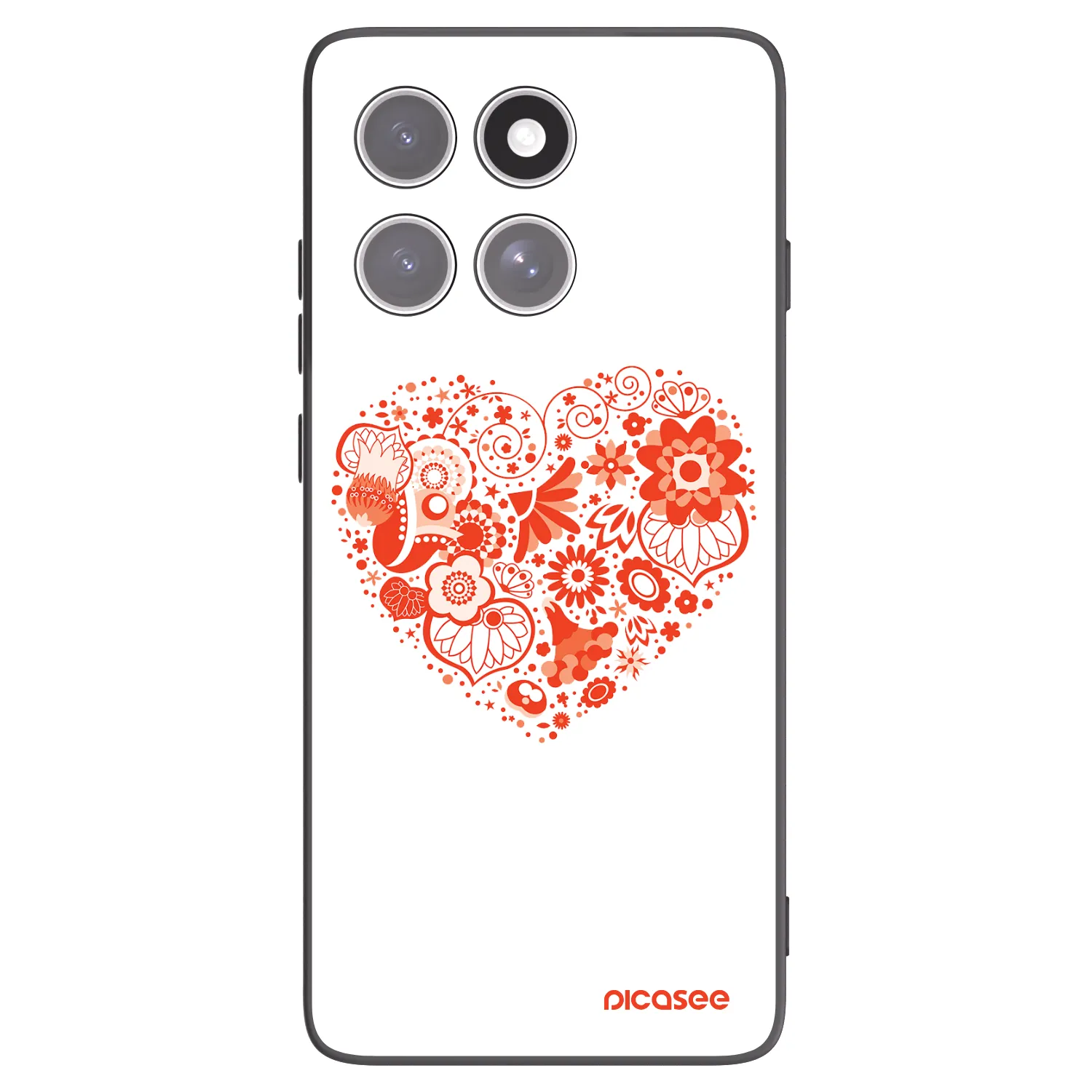 Picasee fekete szilikon tok az alábbi mobiltelefonokra Motorola Edge 60 Pro - Big heart