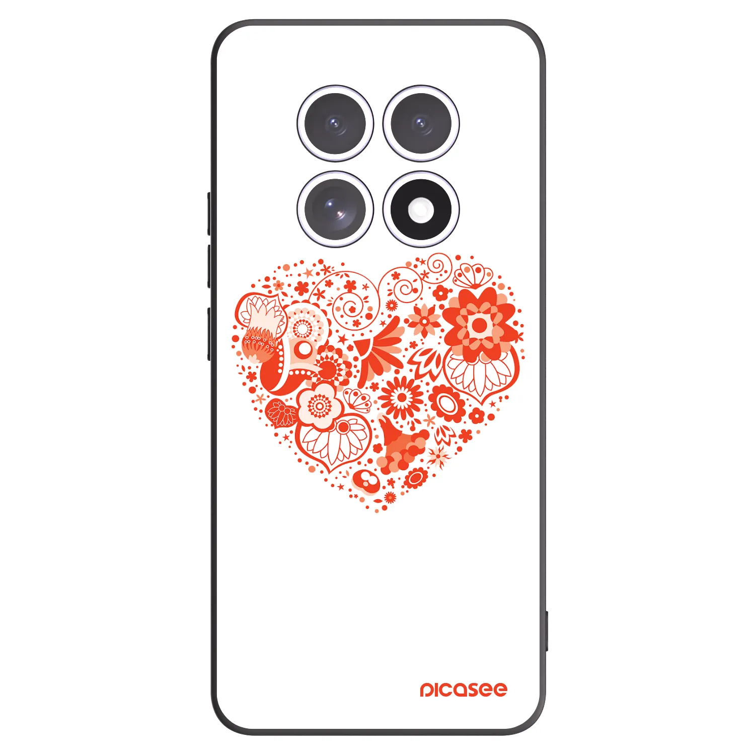 Picasee fekete szilikon tok az alábbi mobiltelefonokra Xiaomi Redmi Note 15 - Big heart