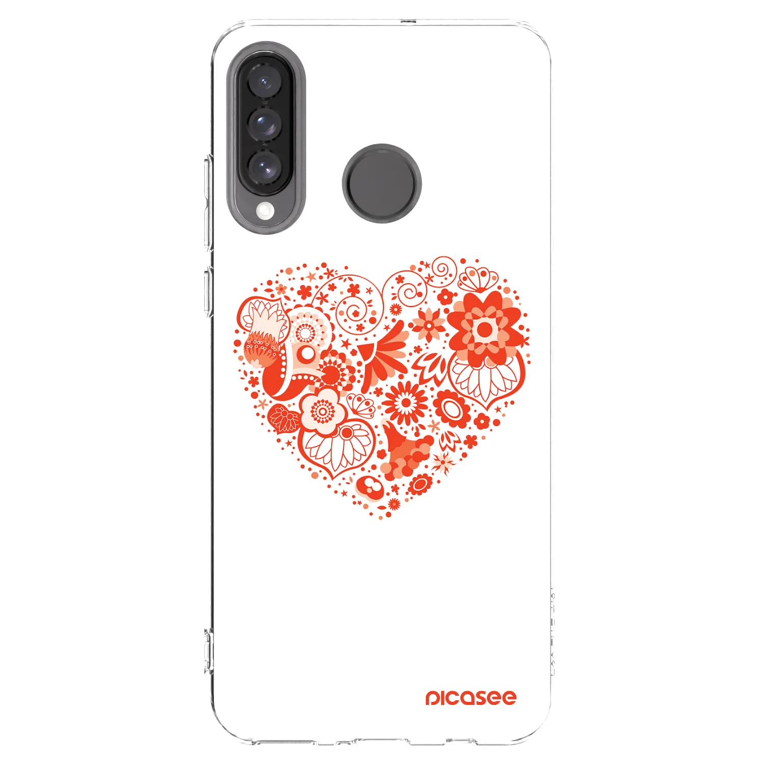 Picasee átlátszó szilikon tok az alábbi mobiltelefonokra Huawei P30 Lite - Big heart