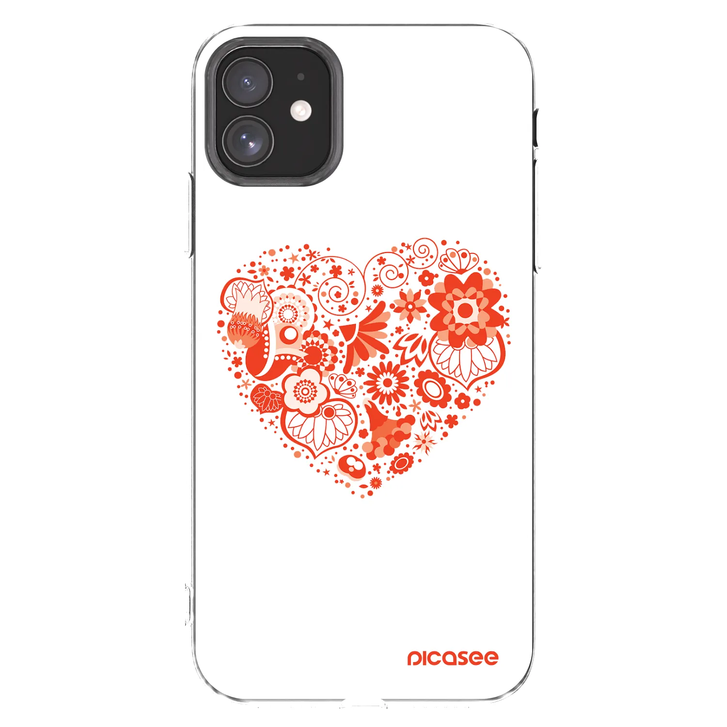 Picasee átlátszó szilikon tok az alábbi mobiltelefonokra Apple iPhone 11 - Big heart