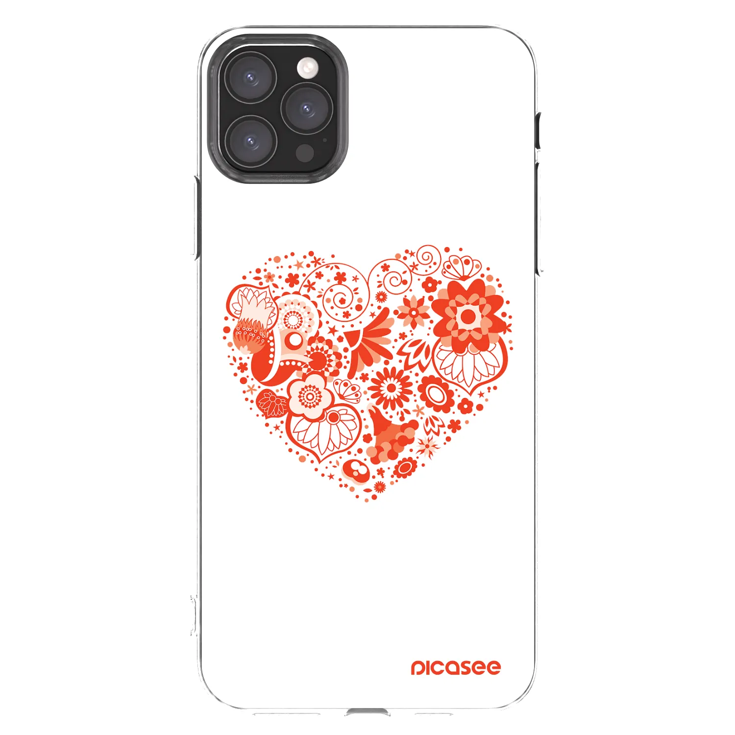 Picasee átlátszó szilikon tok az alábbi mobiltelefonokra Apple iPhone 11 Pro Max - Big heart