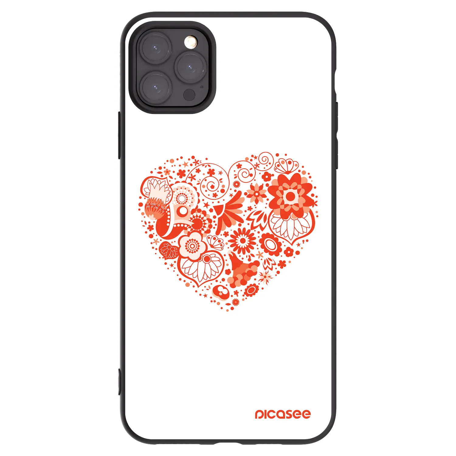 Picasee fekete szilikon tok az alábbi mobiltelefonokra Apple iPhone 11 Pro Max - Big heart