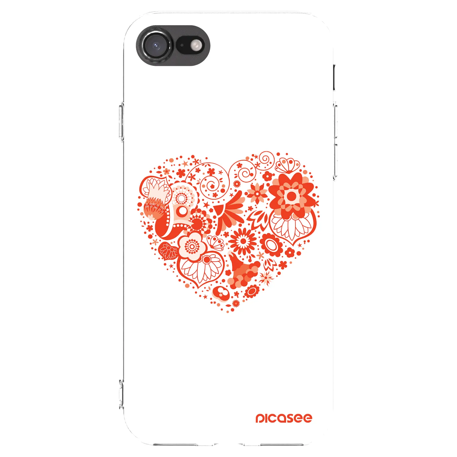 Picasee átlátszó szilikon tok az alábbi mobiltelefonokra Apple iPhone 8 - Big heart