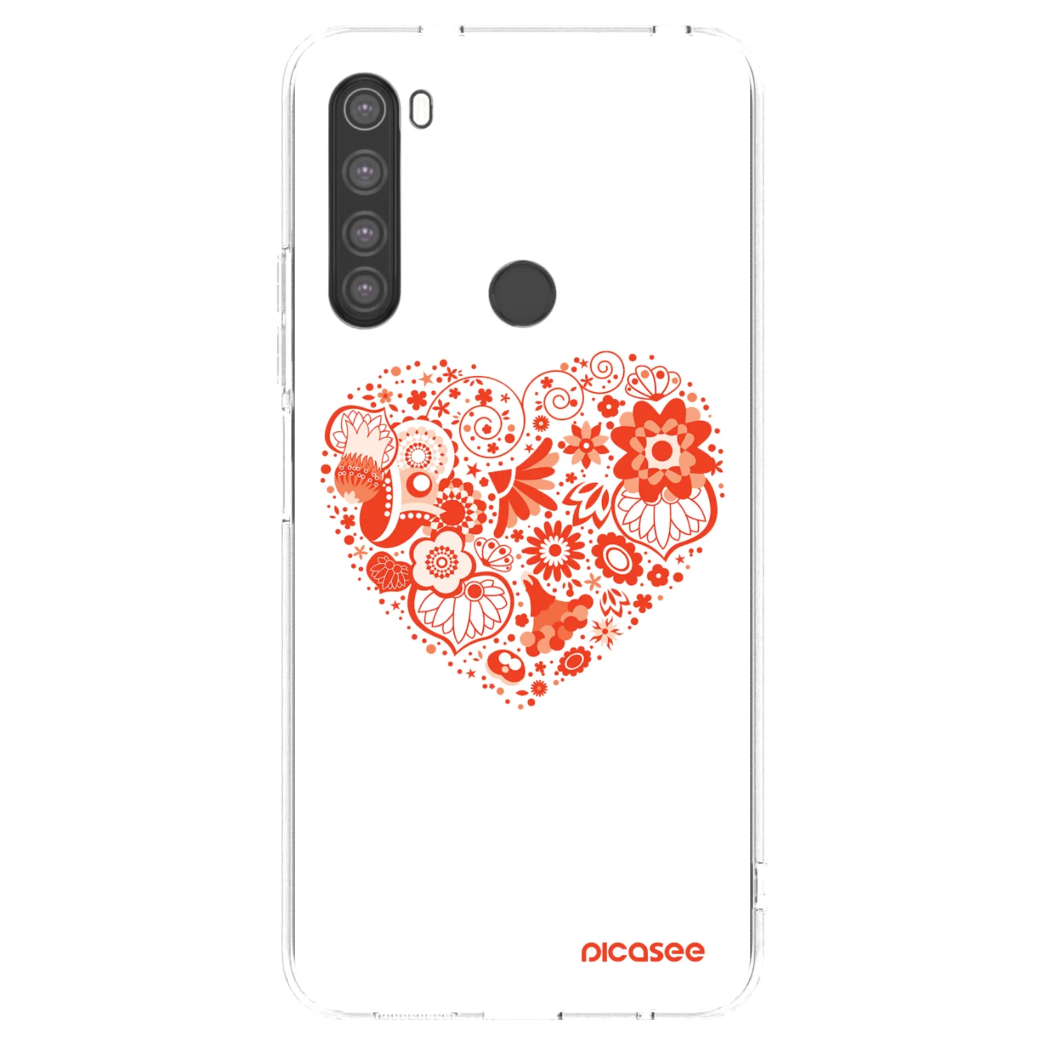 Picasee átlátszó szilikon tok az alábbi mobiltelefonokra Xiaomi Redmi Note 8 - Big heart