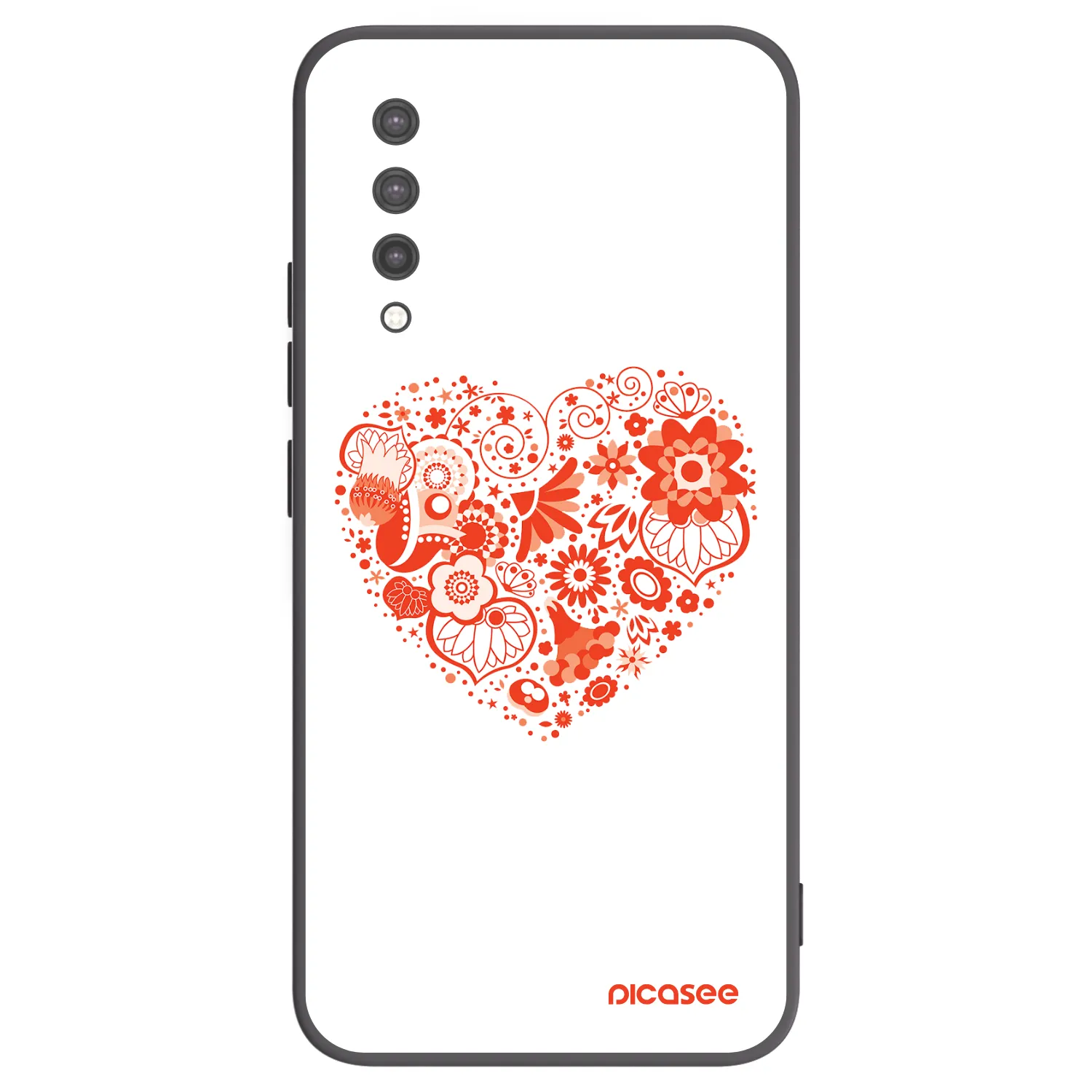 Picasee fekete szilikon tok az alábbi mobiltelefonokra Xiaomi Mi 9 Lite - Big heart