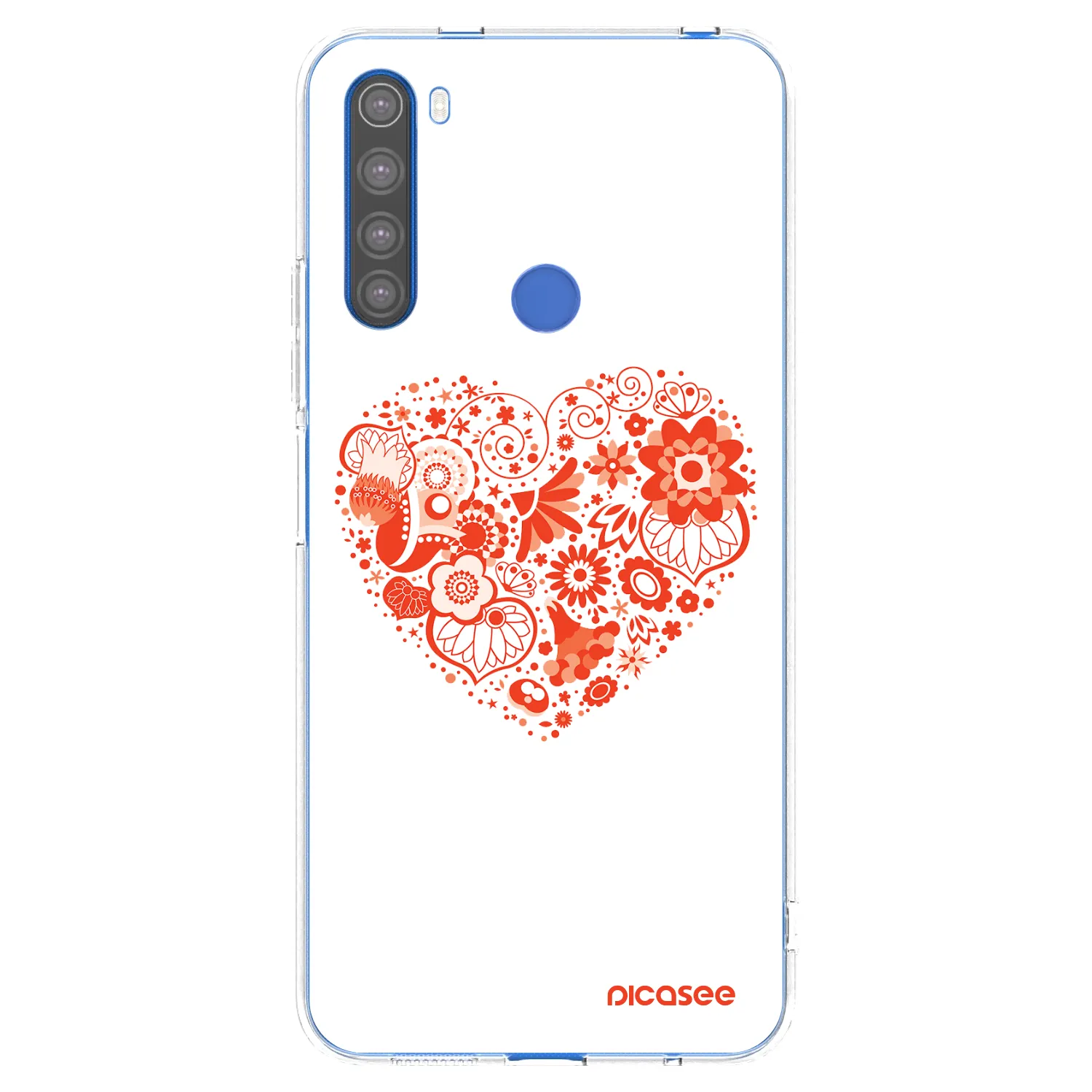 Picasee átlátszó szilikon tok az alábbi mobiltelefonokra Xiaomi Redmi Note 8T - Big heart