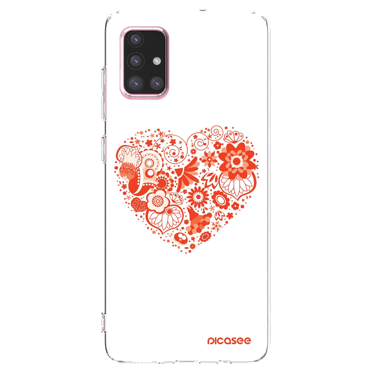 Picasee átlátszó szilikon tok az alábbi mobiltelefonokra Samsung Galaxy A71 A715F - Big heart