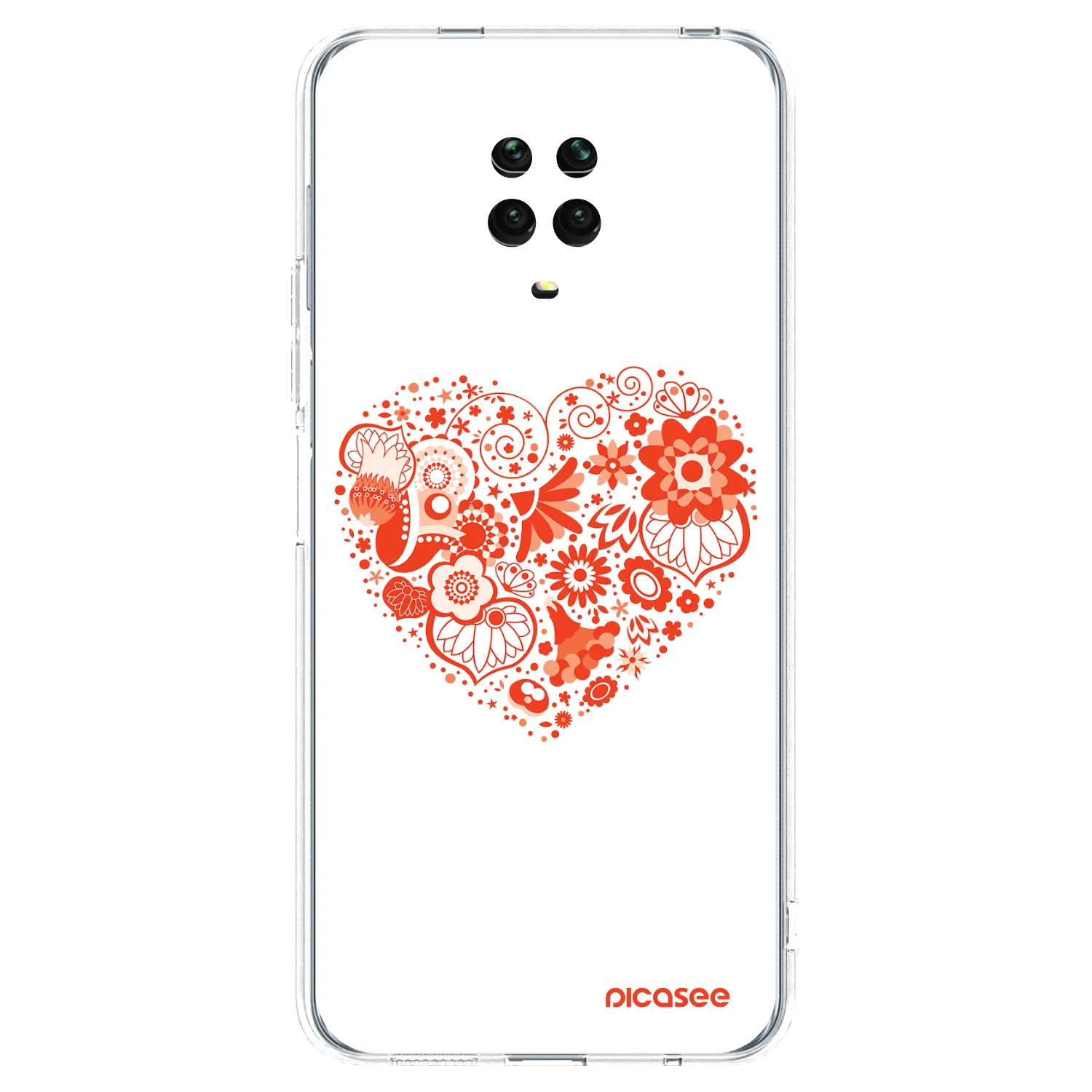 Picasee átlátszó szilikon tok az alábbi mobiltelefonokra Xiaomi Redmi Note 9 Pro - Big heart