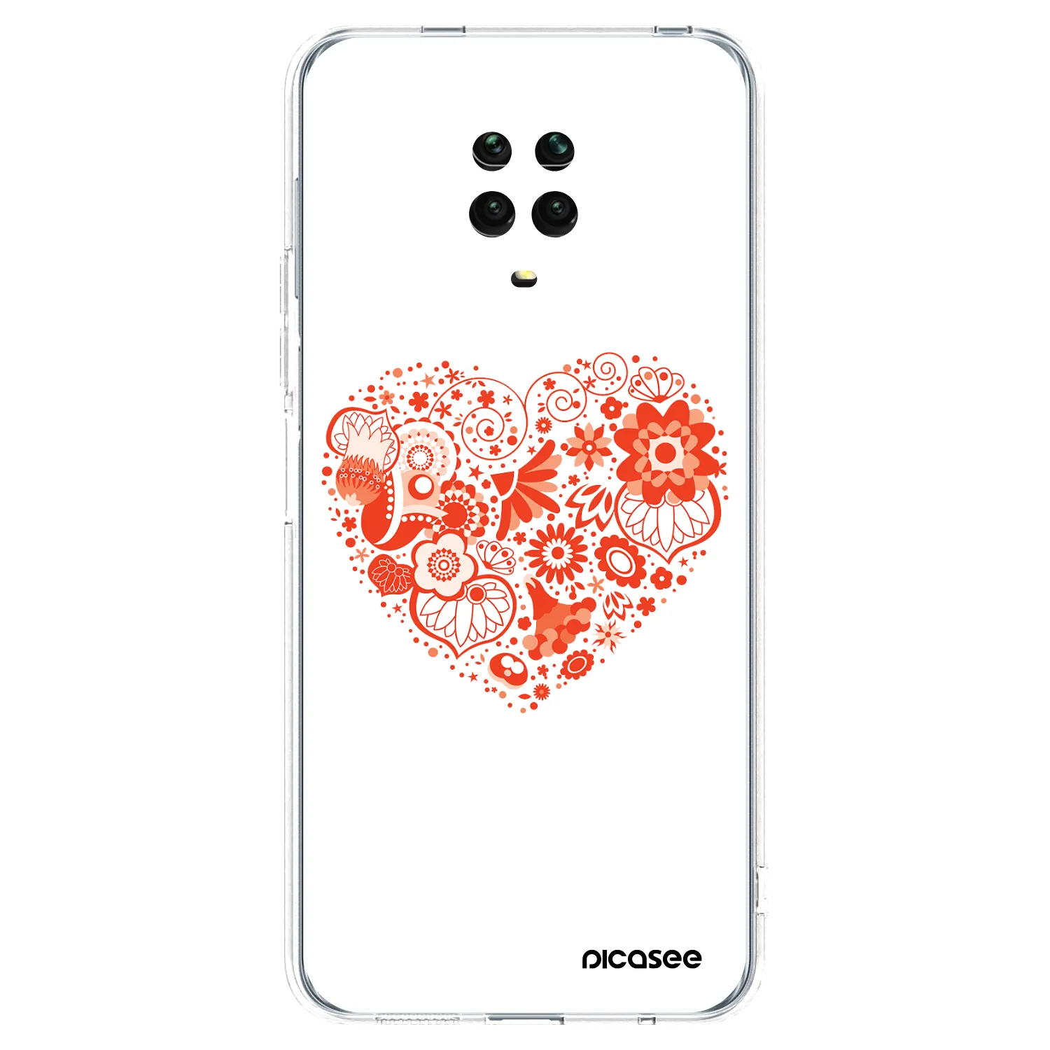 Picasee átlátszó szilikon tok az alábbi mobiltelefonokra Xiaomi Redmi Note 9S - Big heart