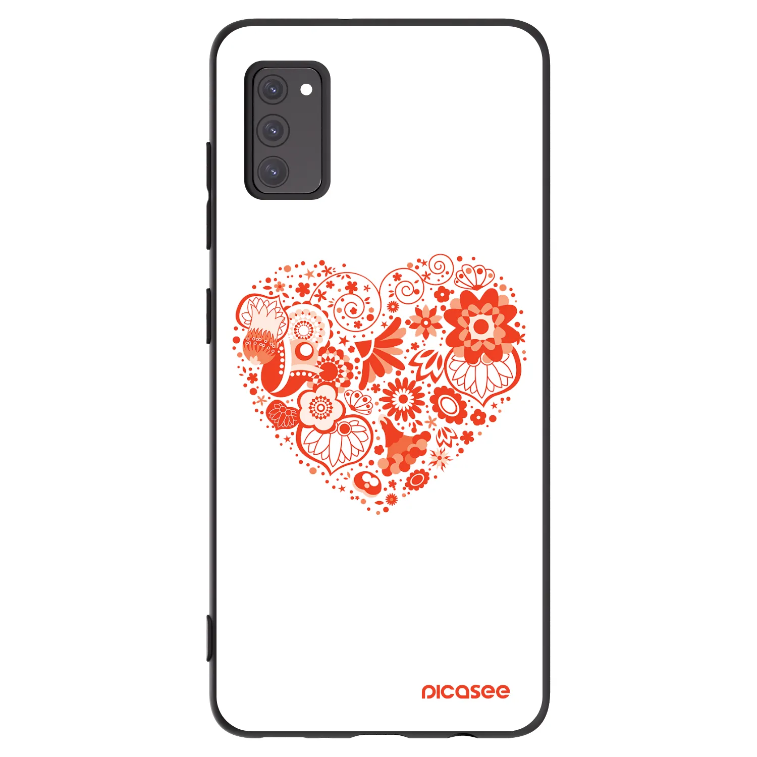 Picasee fekete szilikon tok az alábbi mobiltelefonokra Samsung Galaxy A41 A415F - Big heart